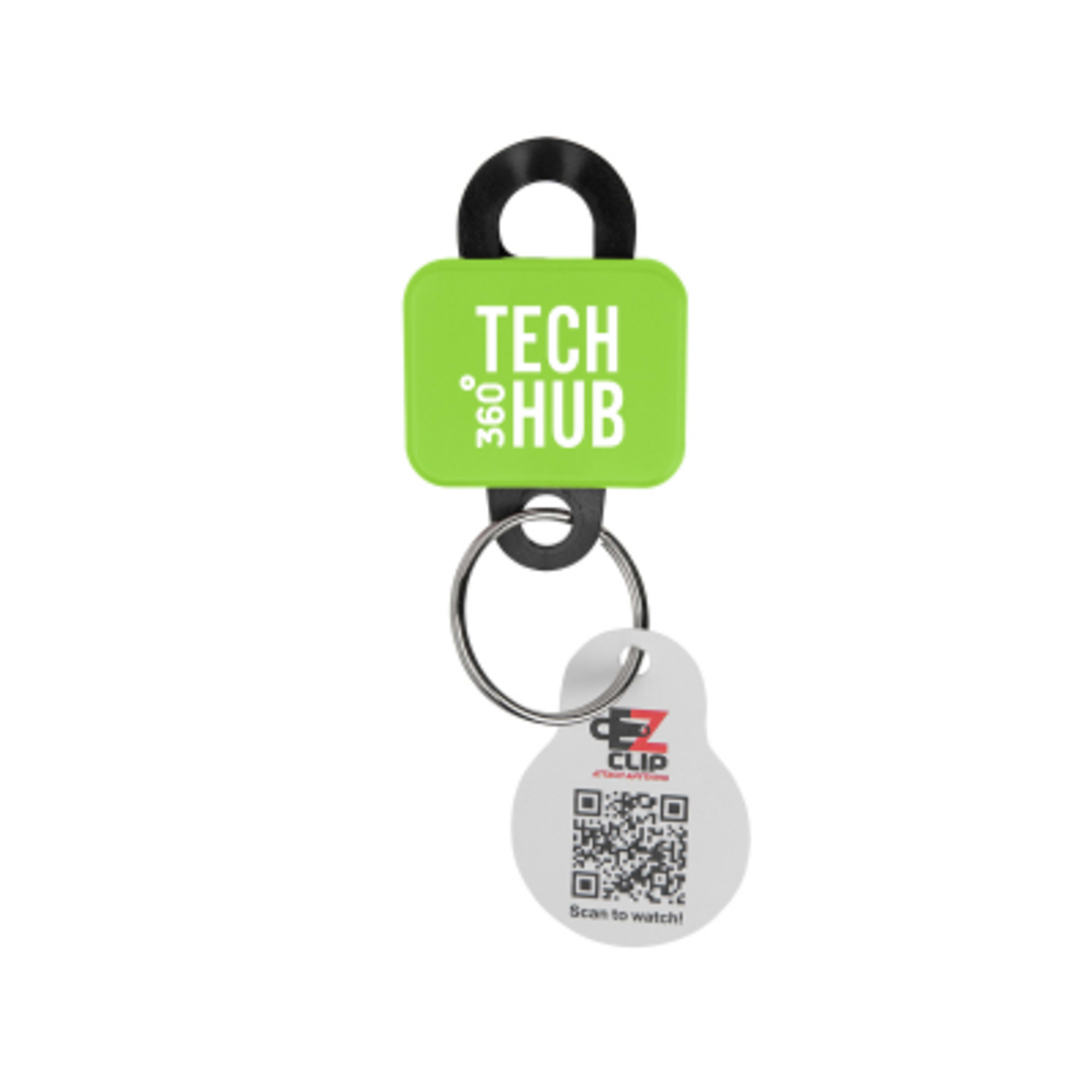 Custom Keychains Clipster Tag with Belt Clip - 1.25 x 2.75 in - Lime - Padprint - product view 4