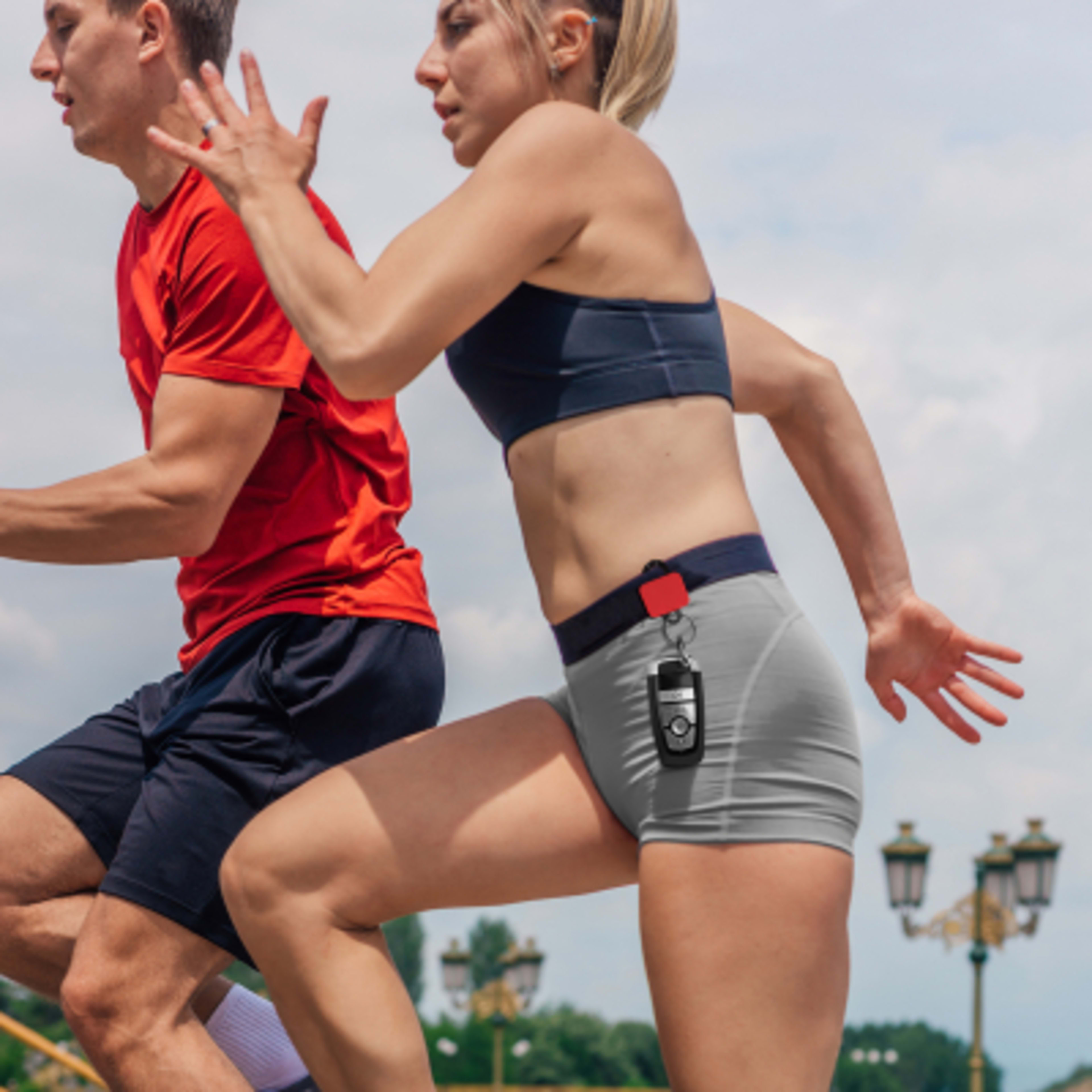 Custom Keychains Clipster Tag with Belt Clip - 1.25 x 2.75 in - Red - Inuse3 - product view 7