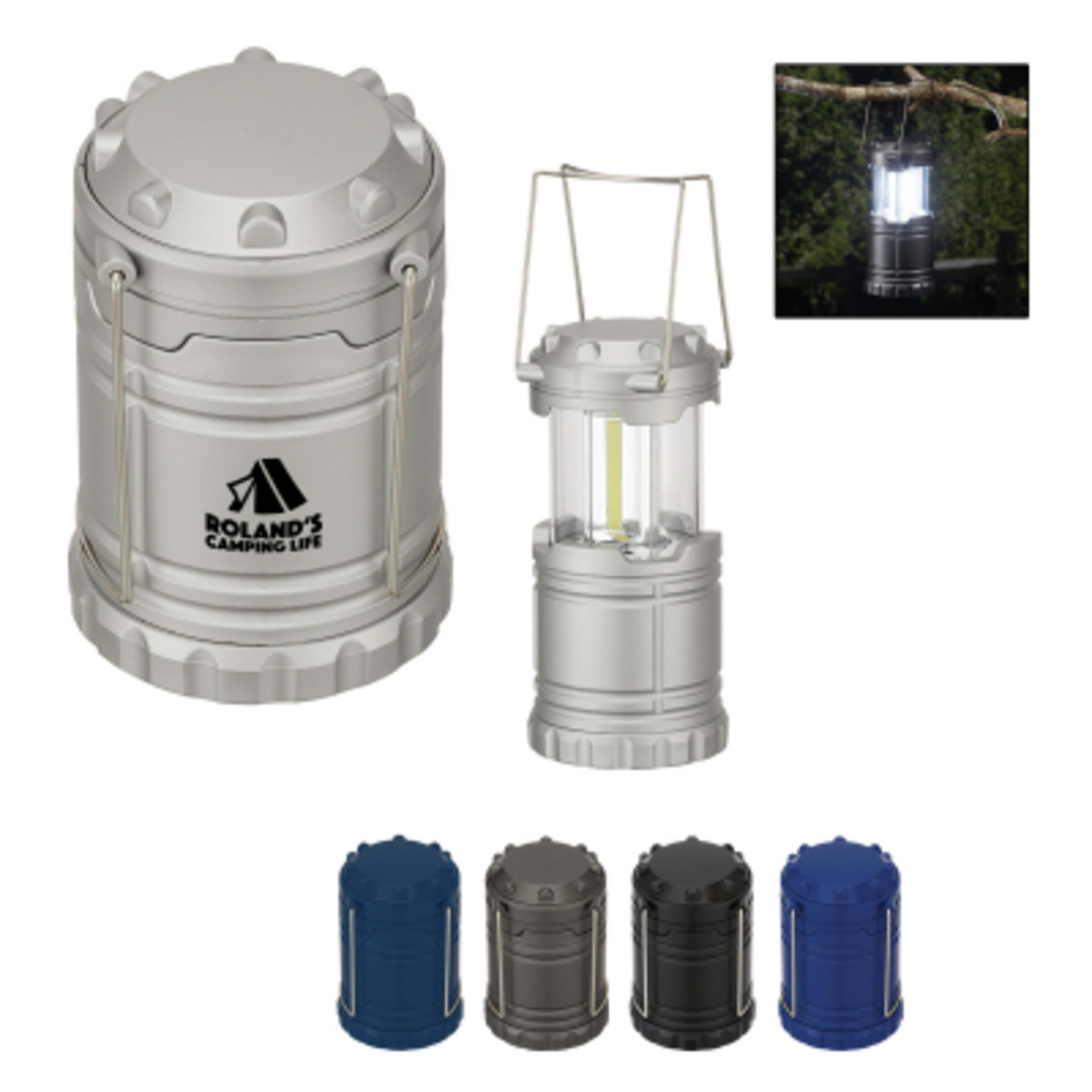COB Pop-Up Lantern Auto On/Off Collapsible - 7 in Open - Group Shot - product view 2