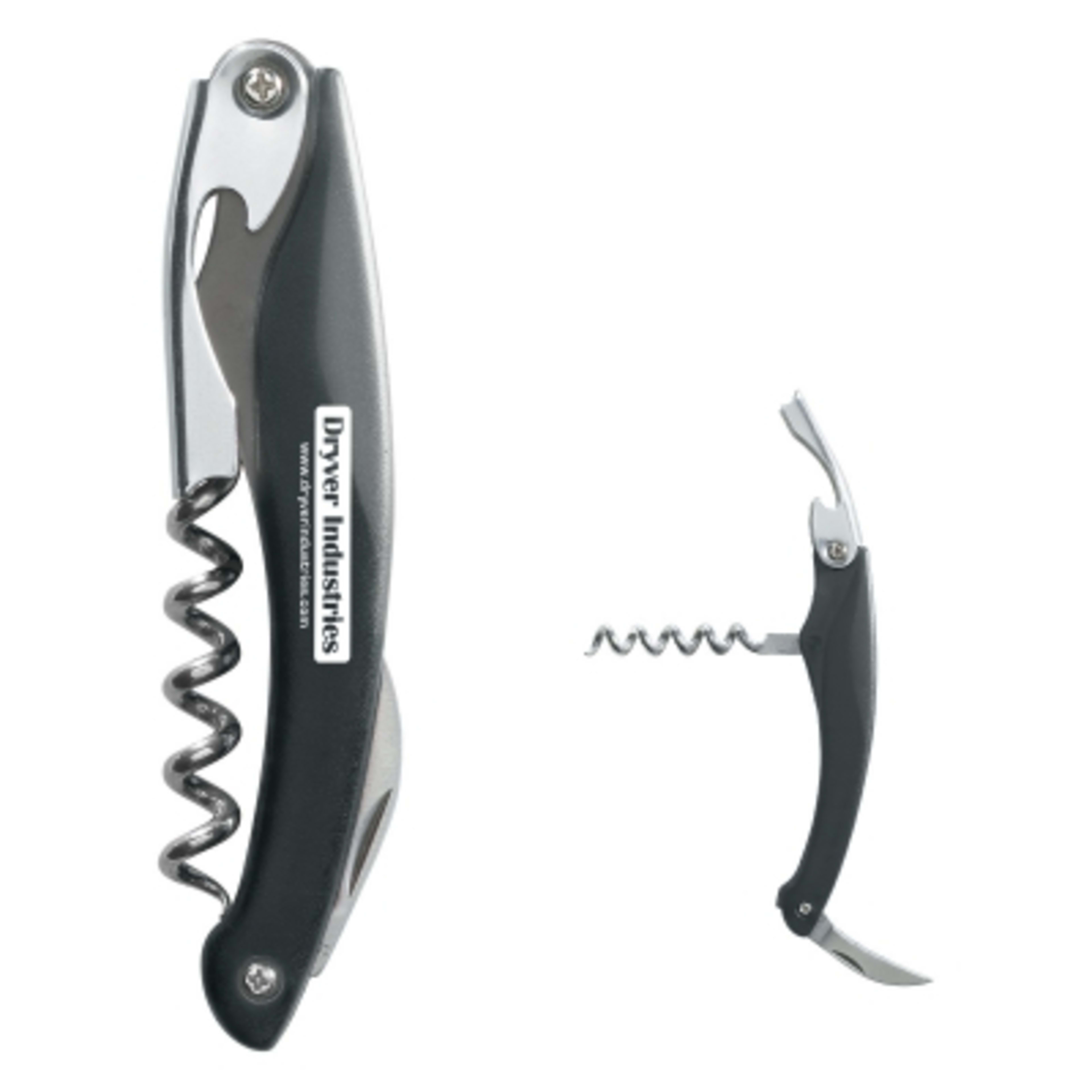Waiter's Knife Multi-Tool Corkscrew Opener - 4.25 x 1 in - Black - Padprint - product view 1