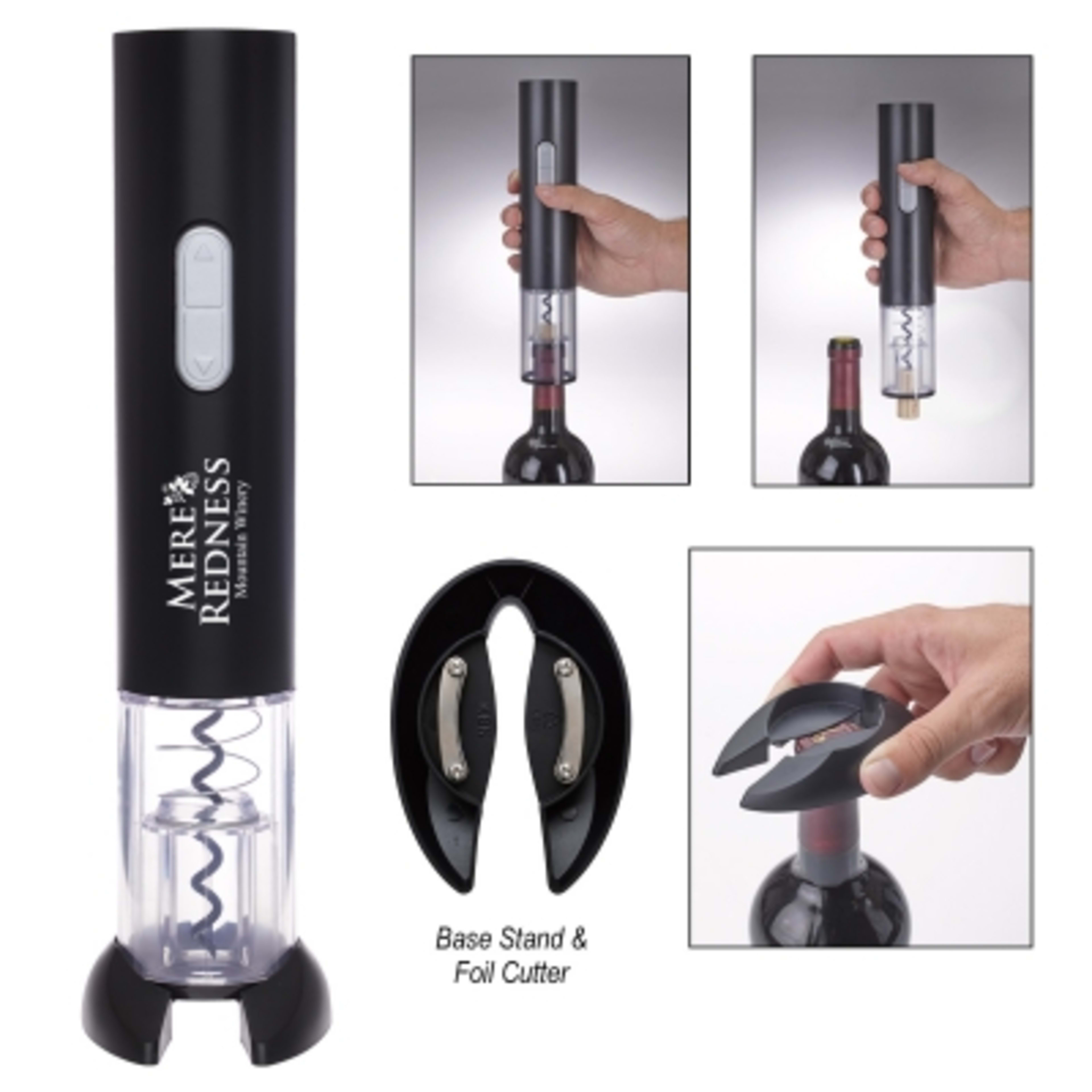 Wine Opener Electric Cordless ABS Plastic - 11 in - Group Shot - product view 2