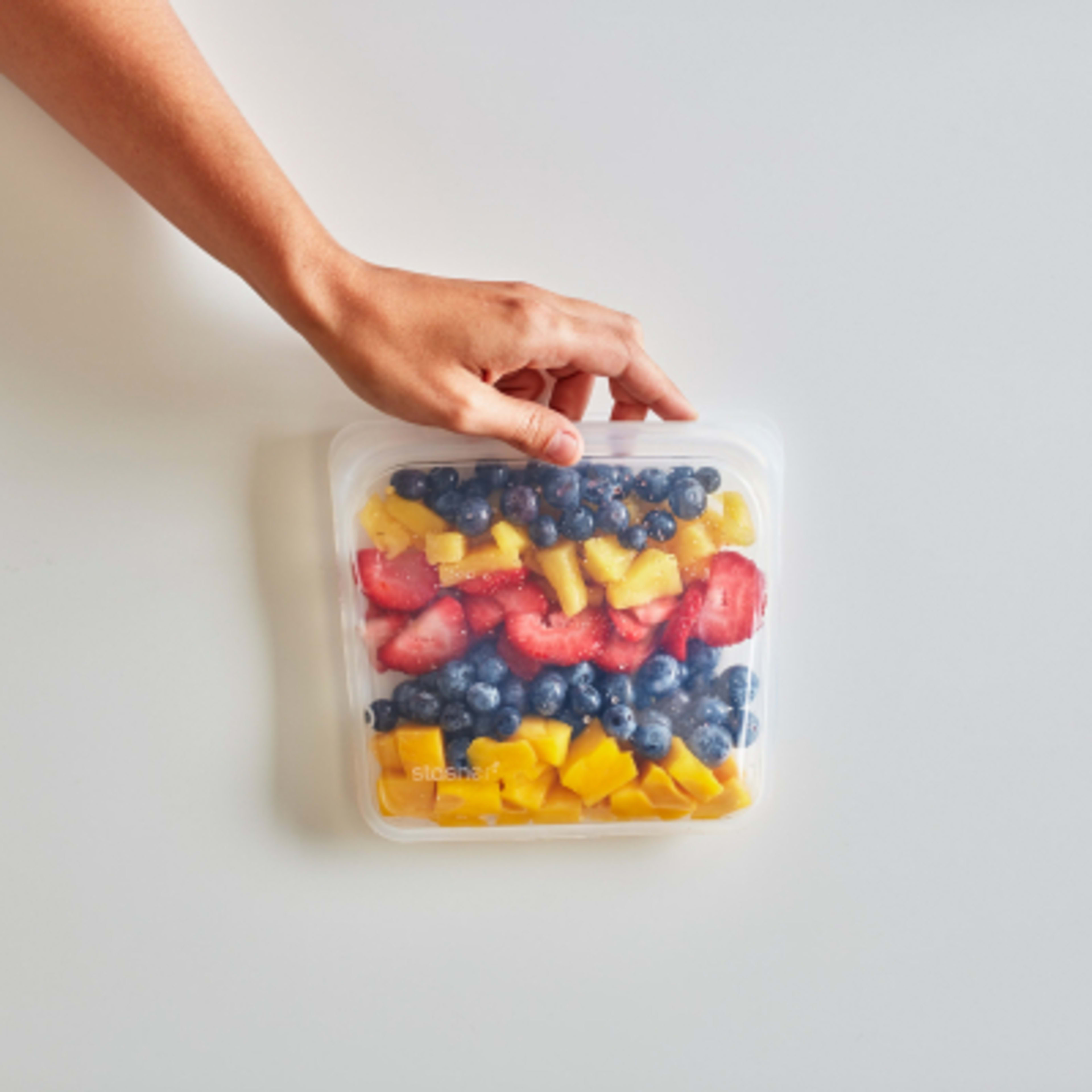 Stasher Silicone Sandwich Bag Reusable - 7.5 x 7 in - Smoothie Prep - 1 - product view 4