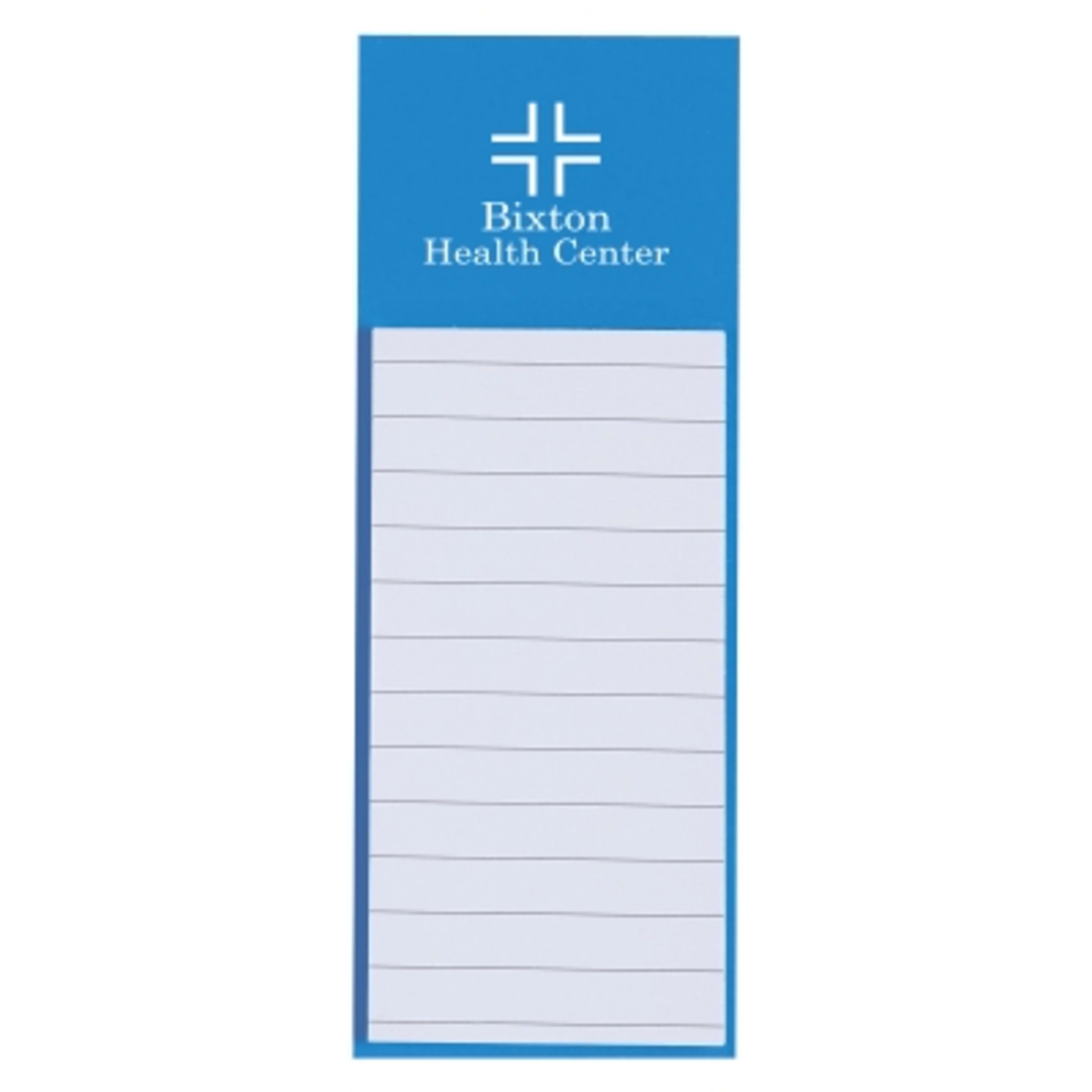 Magnetic Note Pad with 30 Lined Pages - 2.38 x 6.25 in - Blue - Padprint - product view 1