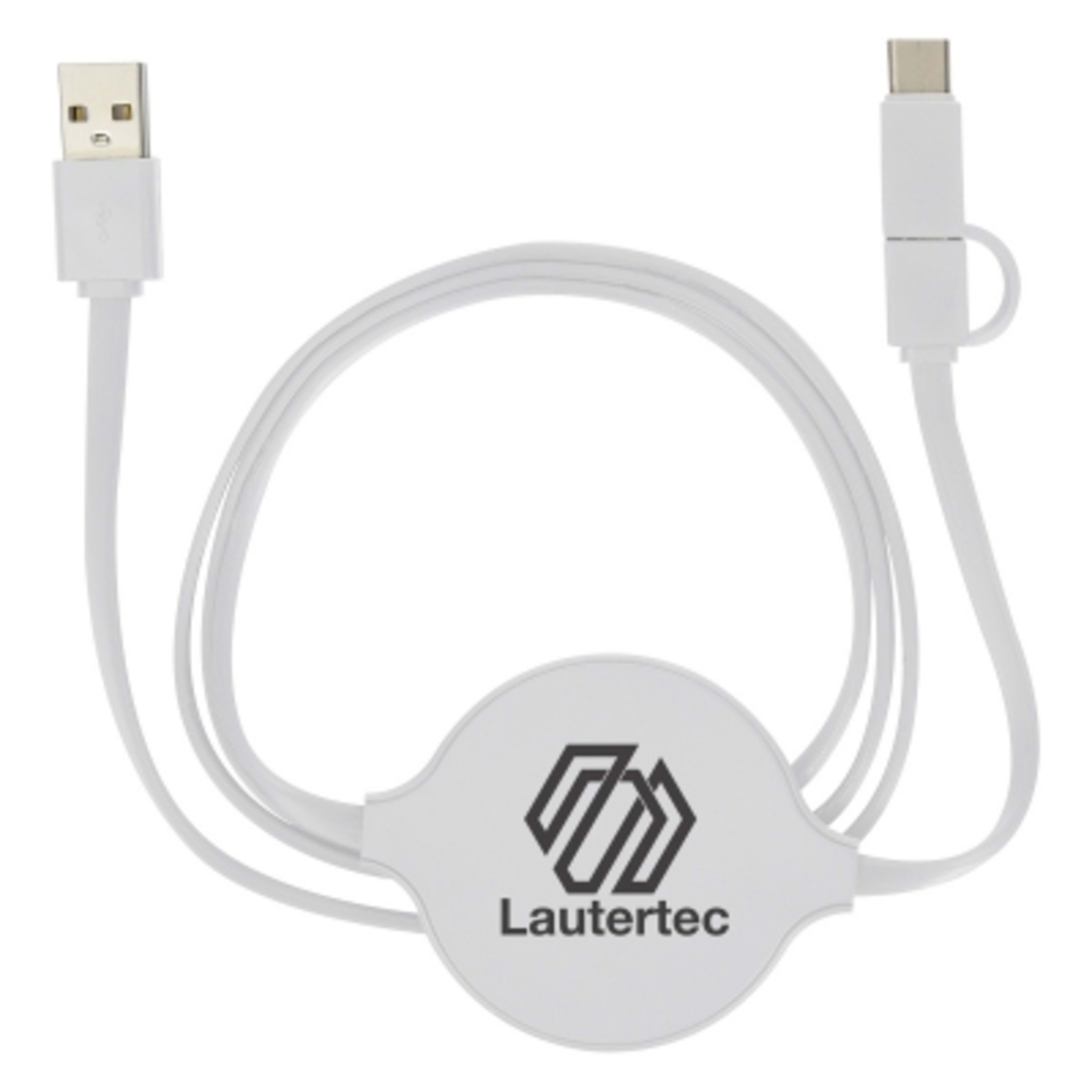 3-in-1 Multi-Tasker Charging Station - 2 in Diameter - White - Padprint - product view 1