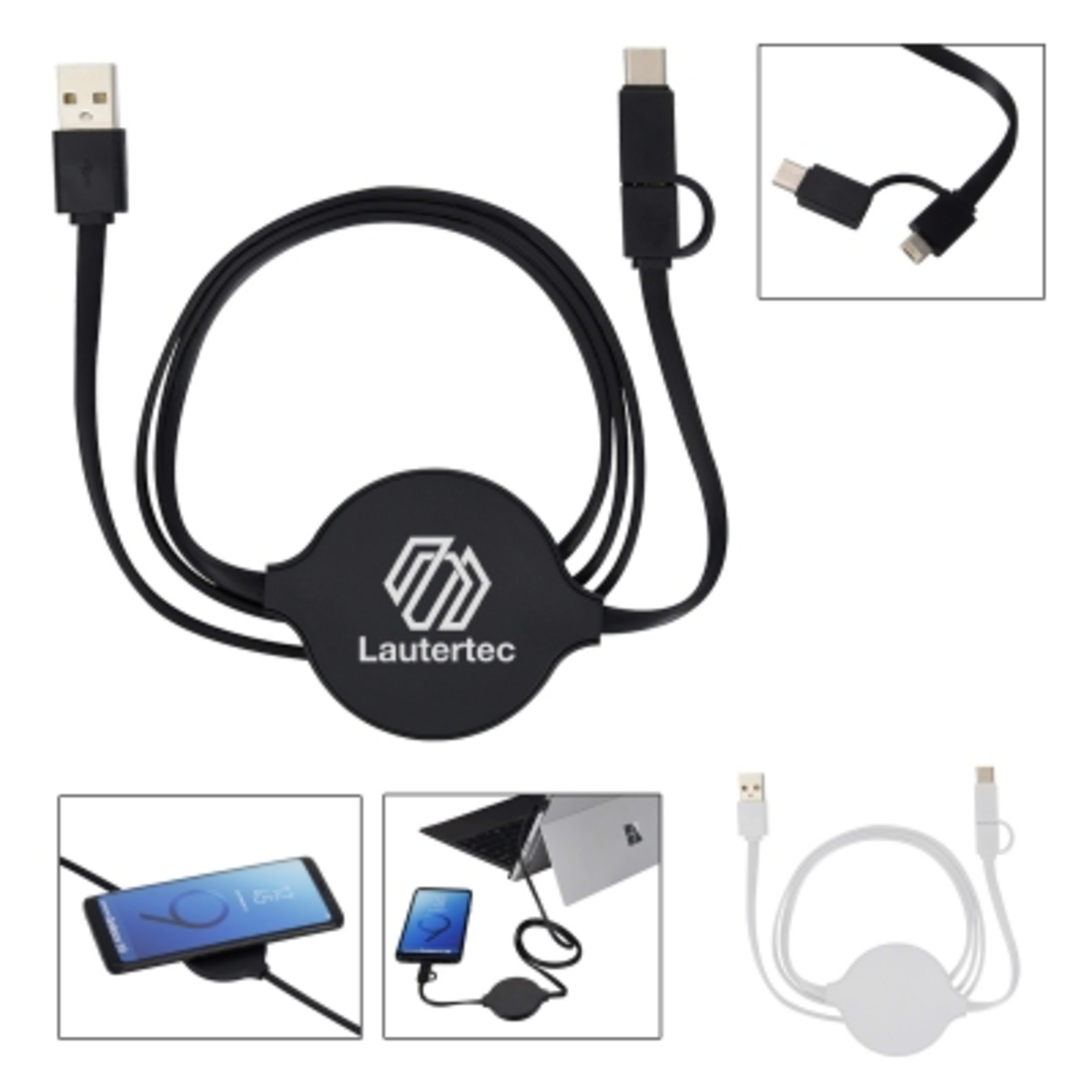 3-in-1 Multi-Tasker Charging Station - 2 in Diameter - Group Shot - product view 2