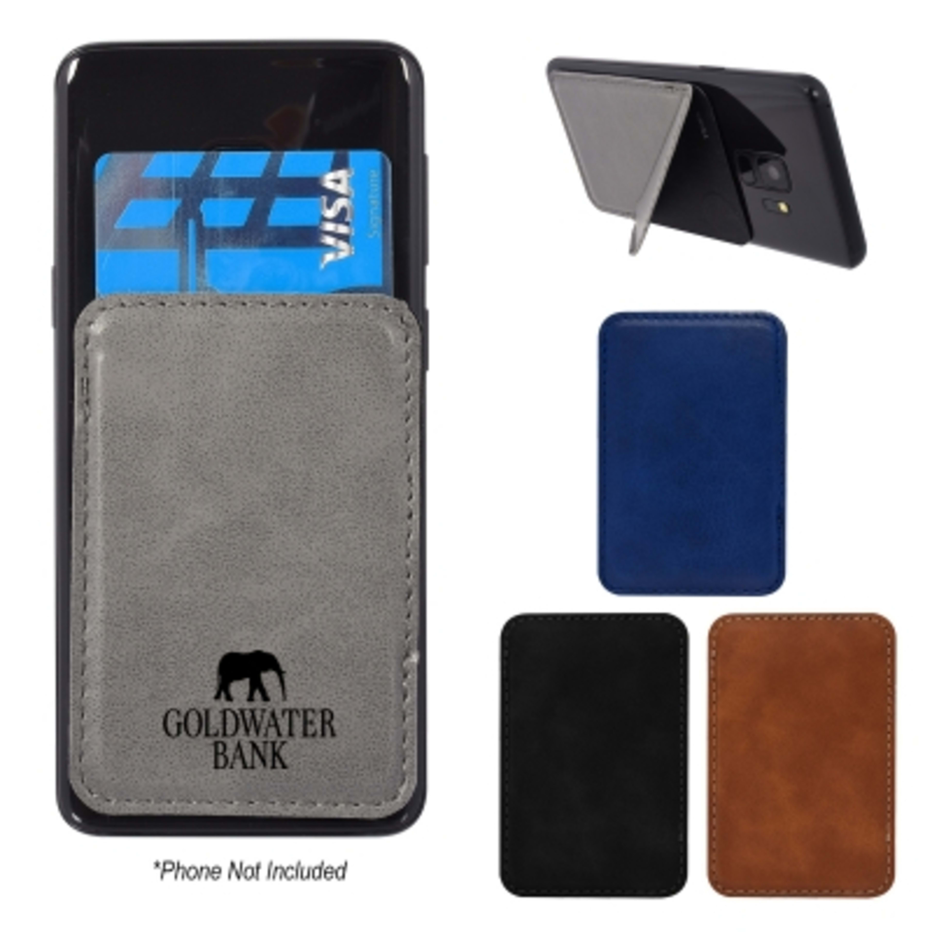 Kickstand Phone Wallet with Magnetic Closure - 3.75 in - Group Shot - product view 4