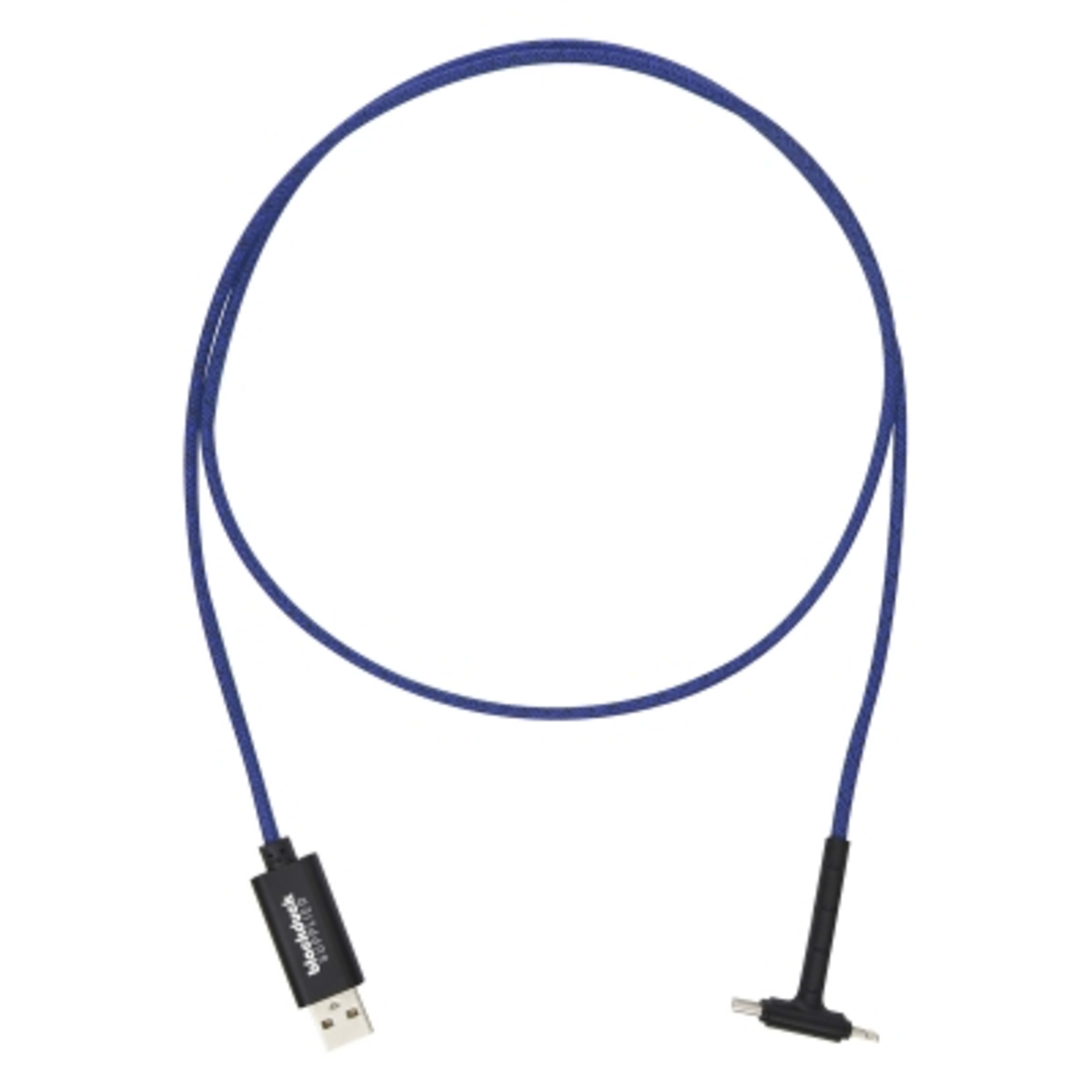 2-in-1 Charging Cable Phone Stand - 3 ft - Blue - Padprint - product view 1