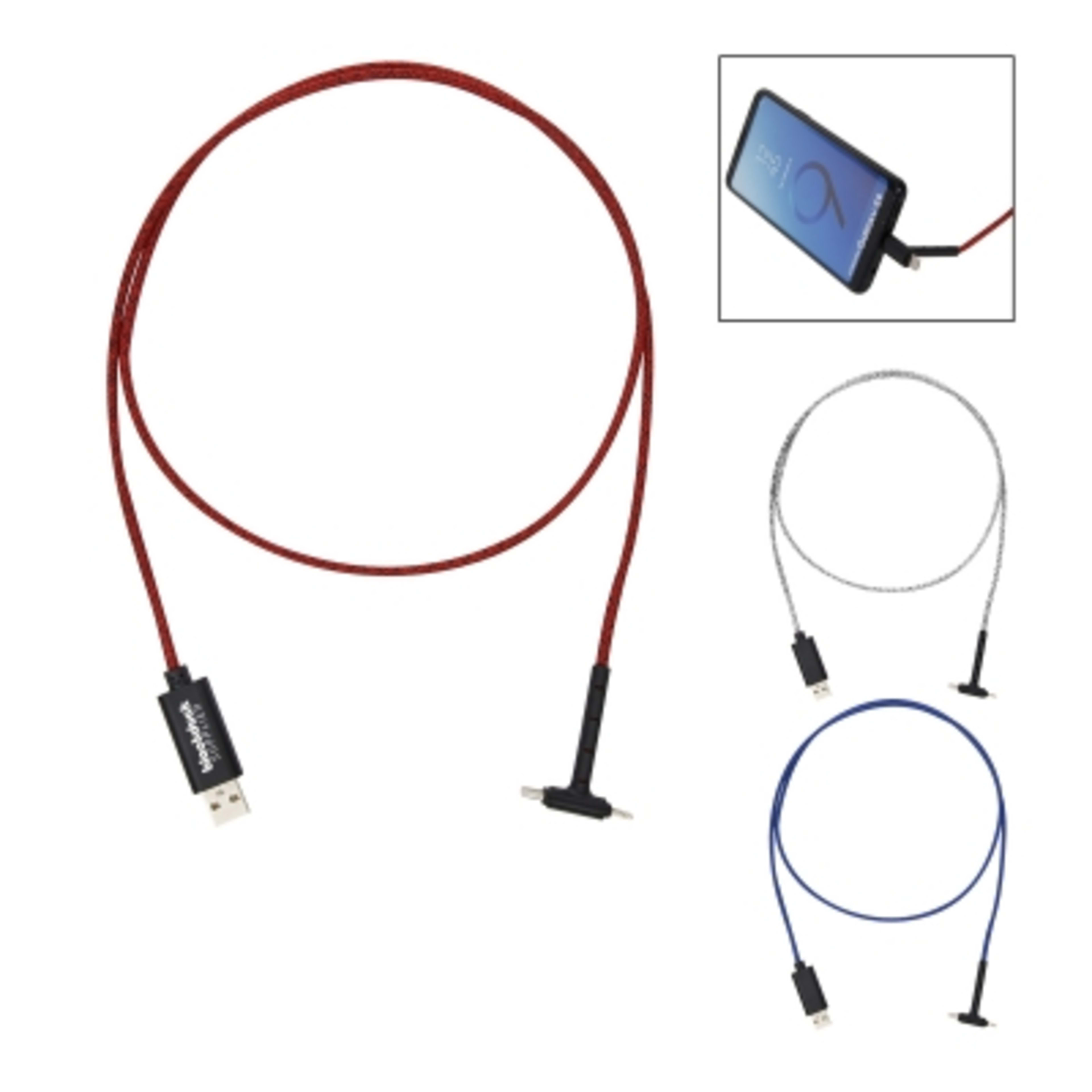 2-in-1 Charging Cable Phone Stand - 3 ft - Group Shot - product view 2