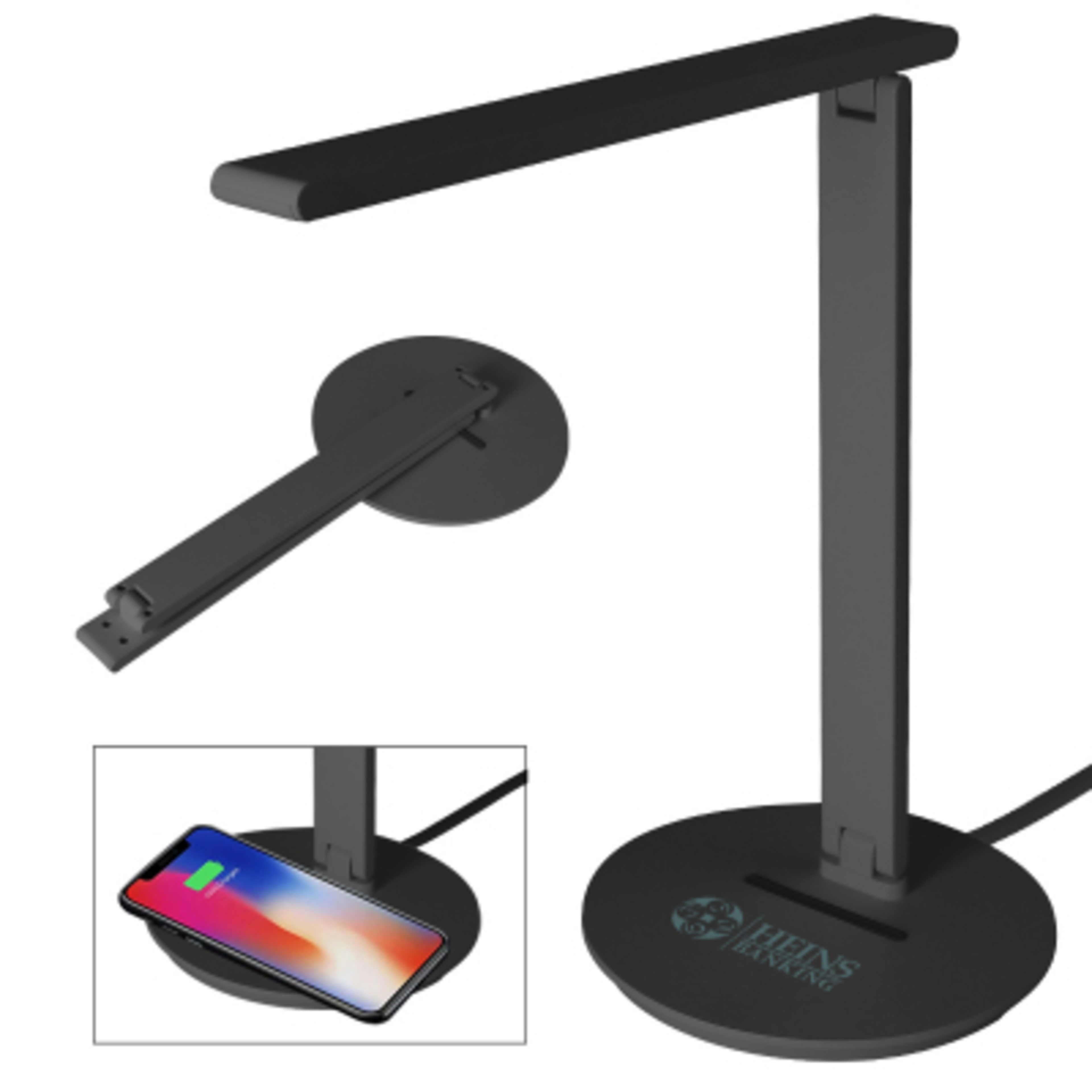 Desktop Wireless Charger with LED Book Light - 10 in - Group Shot - product view 2