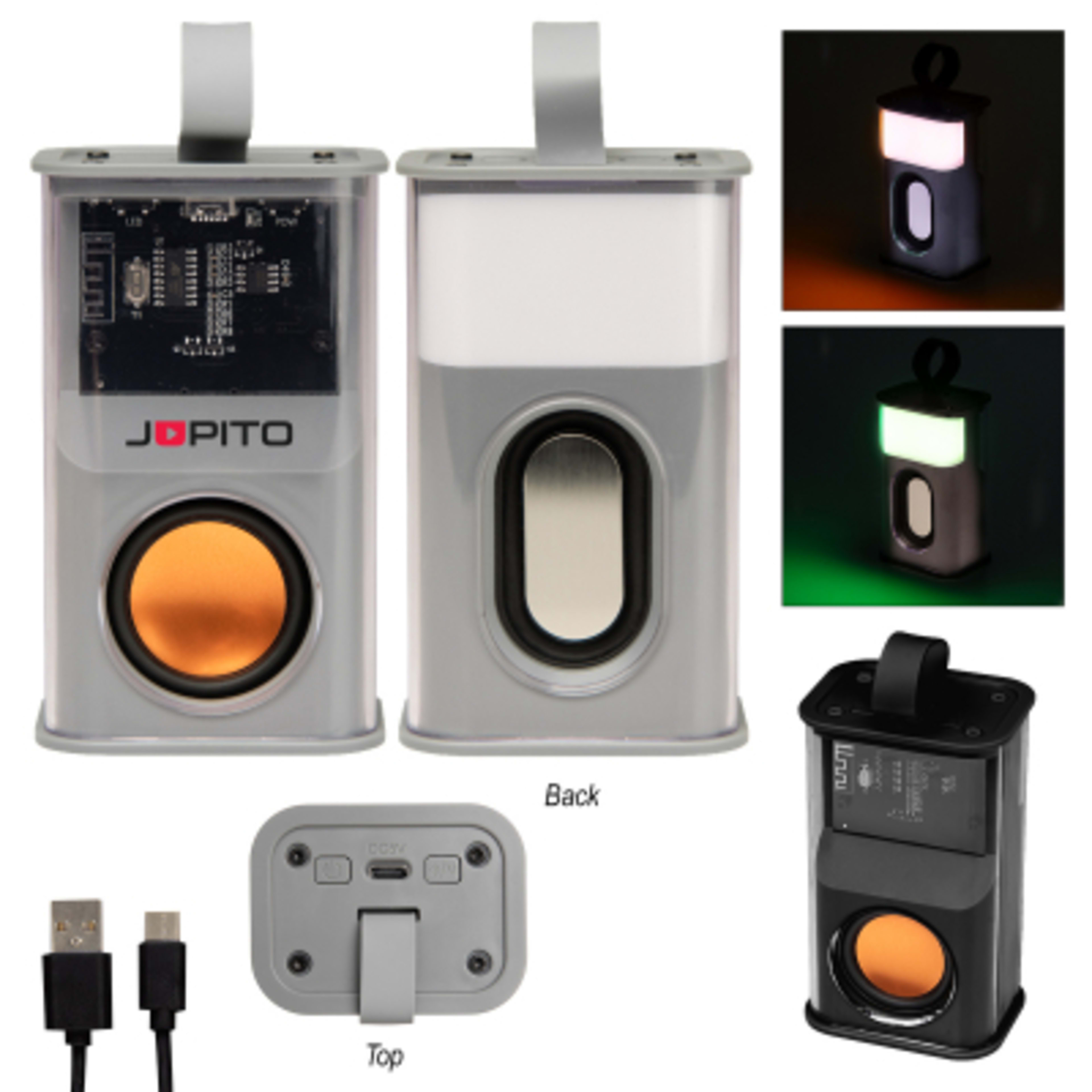 Bluetooth Speaker with LED Lights - 2¼ x 4 in - Group Shot - product view 3