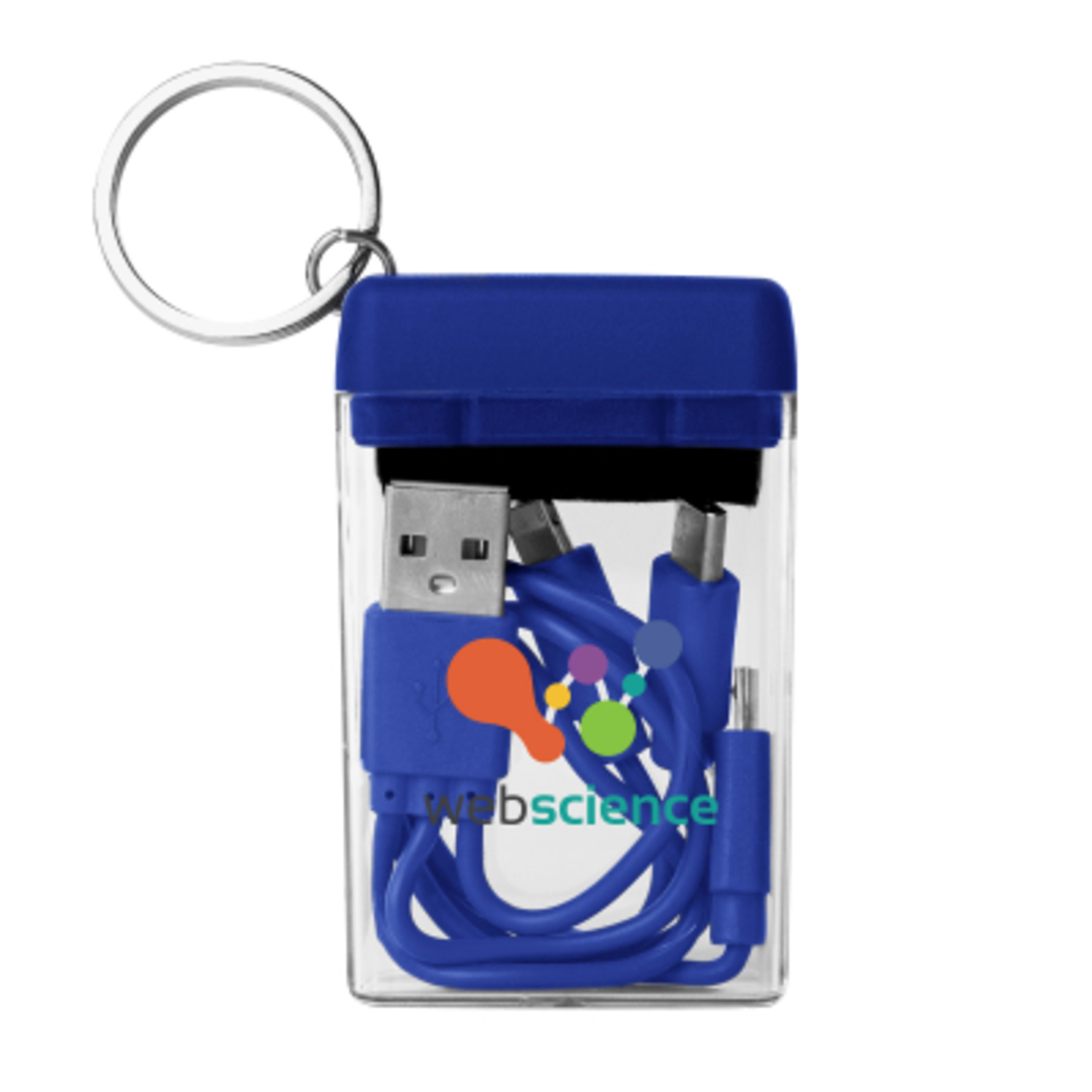 Charging Cable 4-in-1 Screen Cleaner Set - Blue - Digibrite - promotional product with custom logo