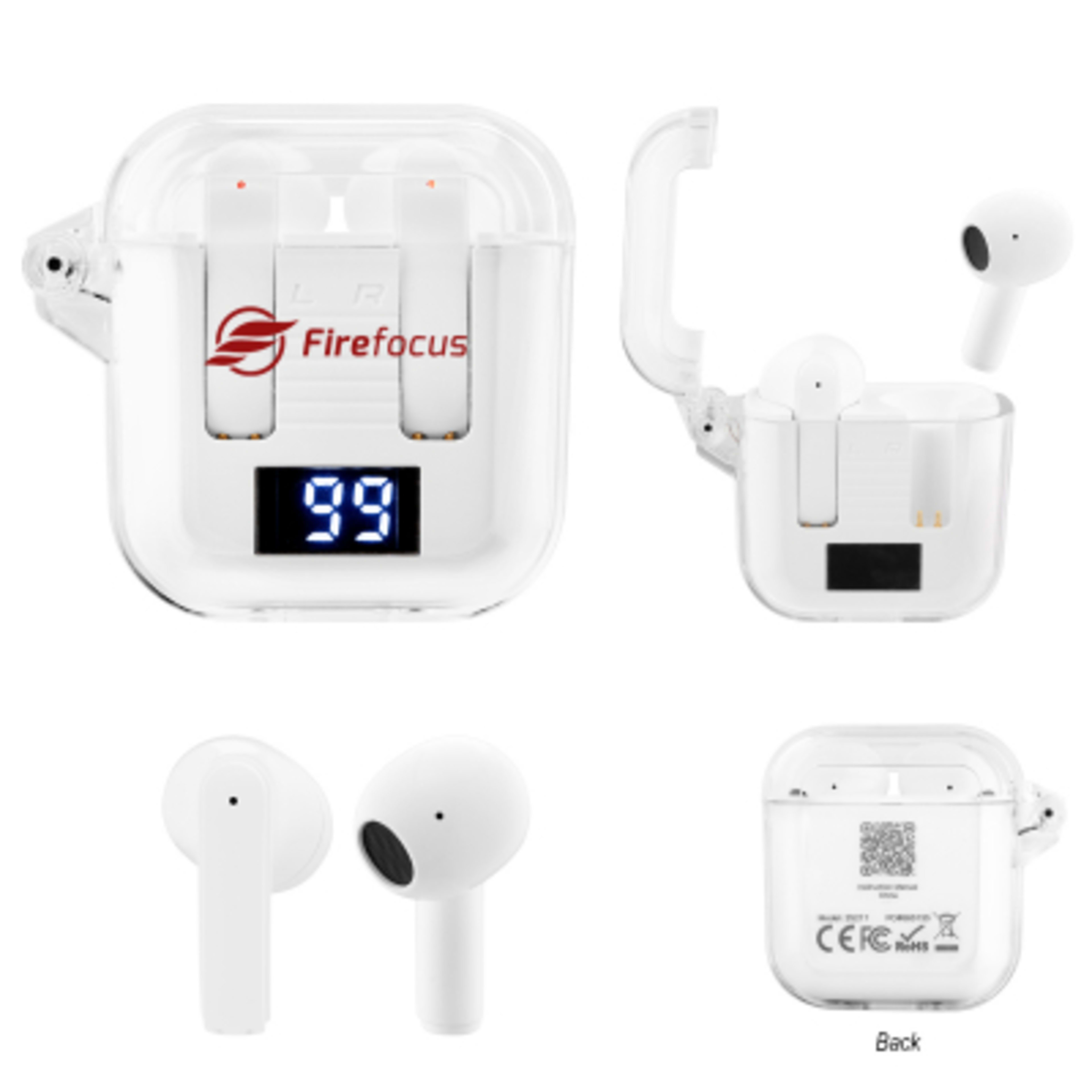 Wireless Earbuds Digital Power Display - 2 in - Group Shot - product view 1