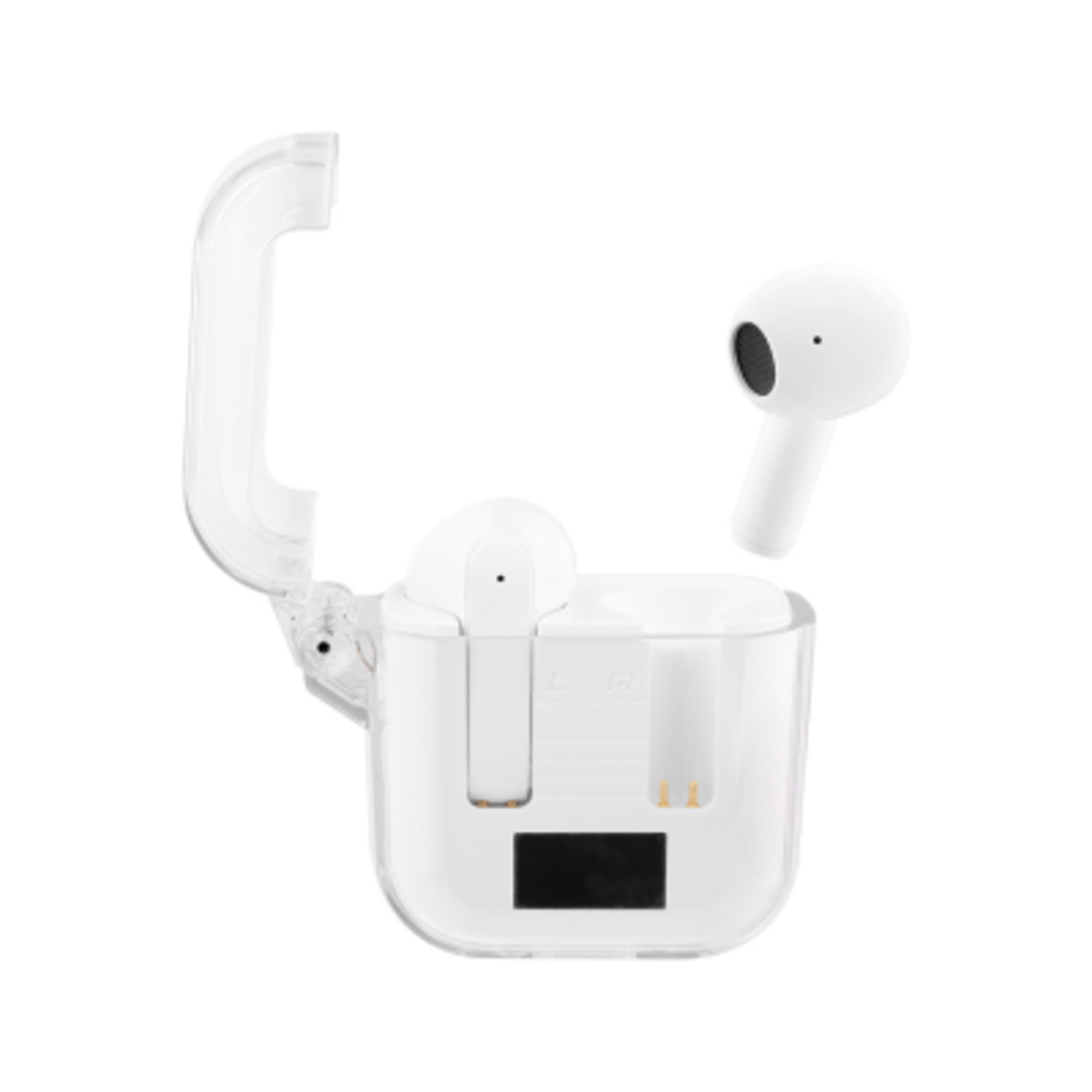 Wireless Earbuds Digital Power Display - 2 in - White - Open - product view 3