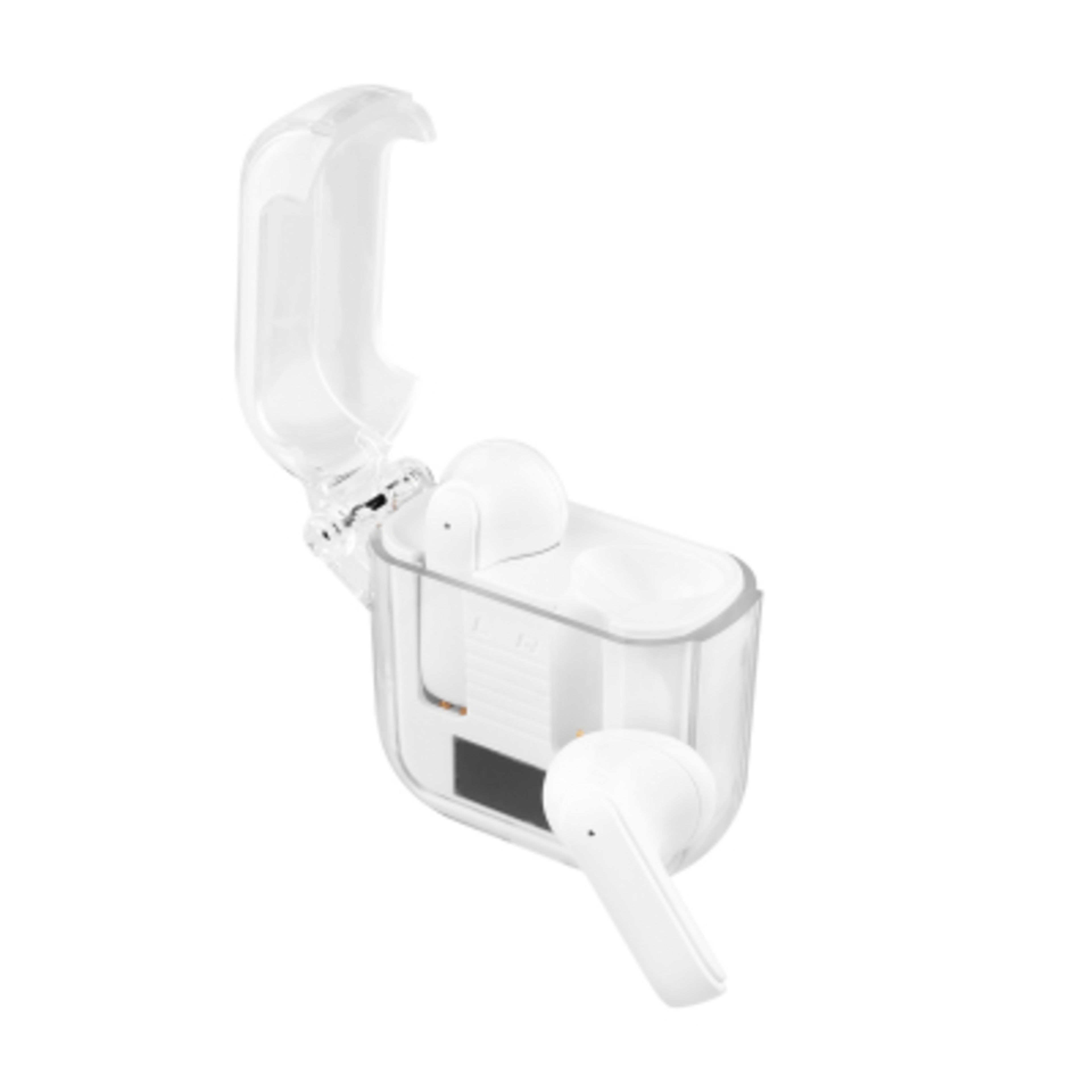 Wireless Earbuds Digital Power Display - 2 in - White - Angle - product view 6