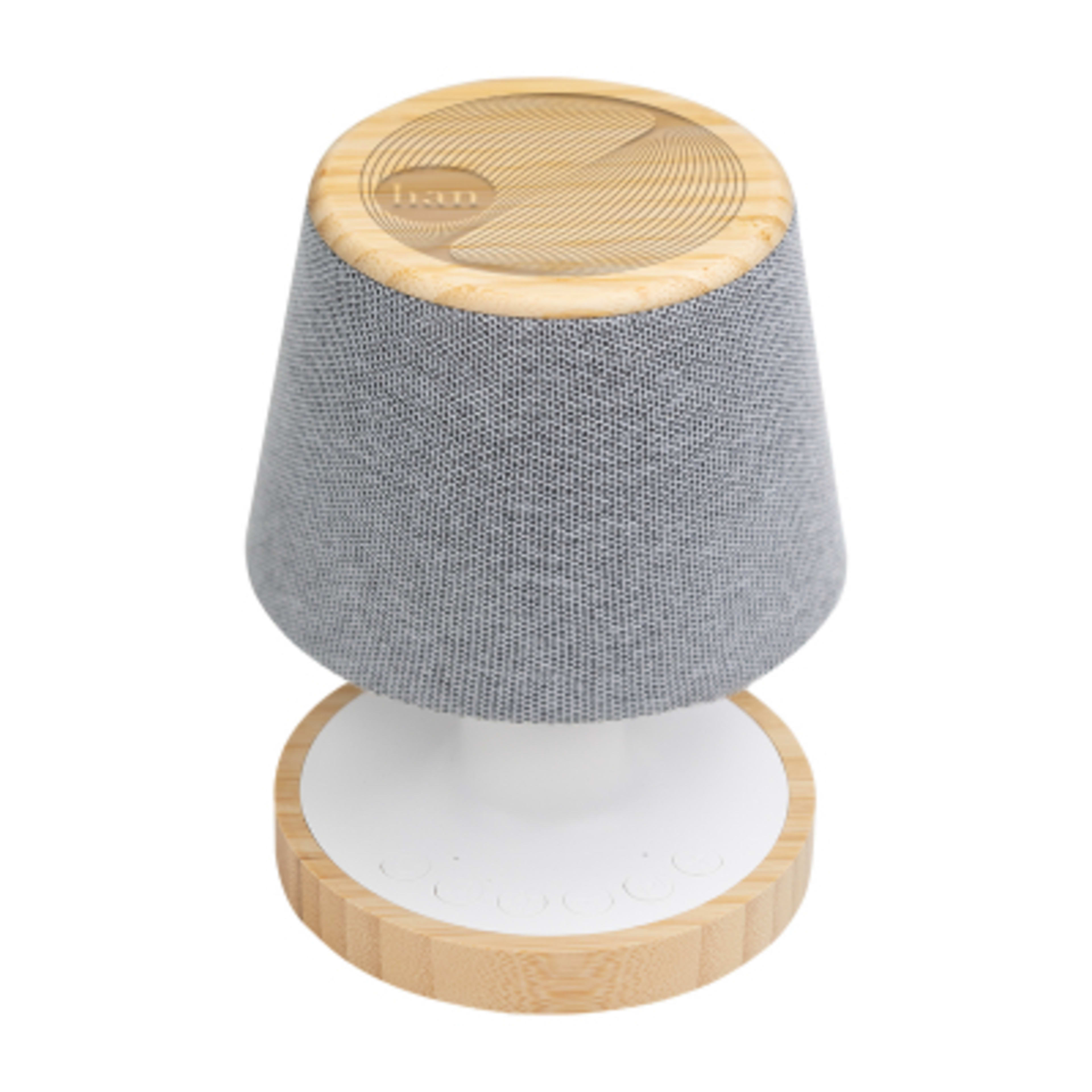 Lamp Speaker Sound Machine Bamboo LED - 6 in - Gray/BAM - Laser - product view 1
