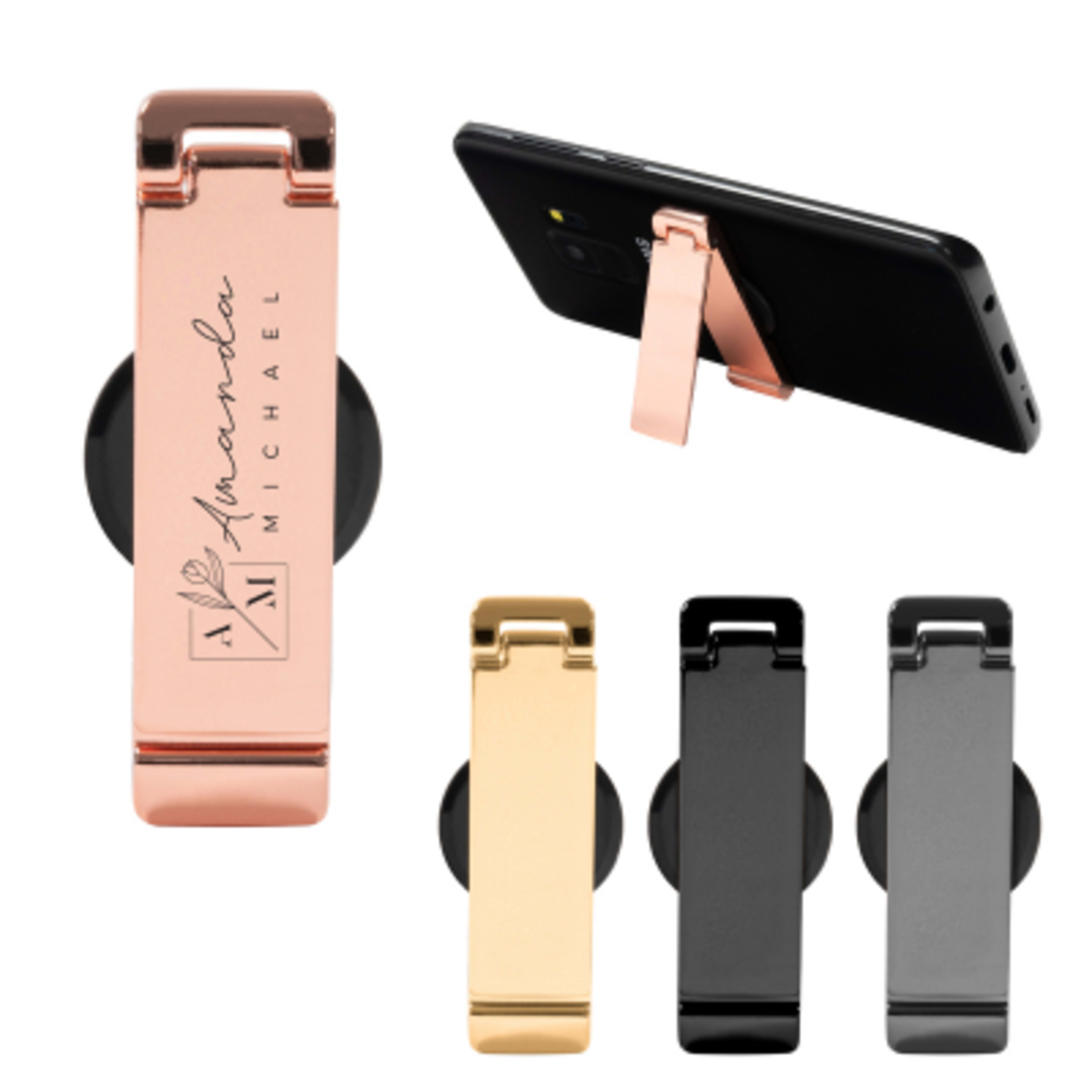 Adjustable Phone Stand with Adhesive Mount - 2 in - Group Shot - product view 2