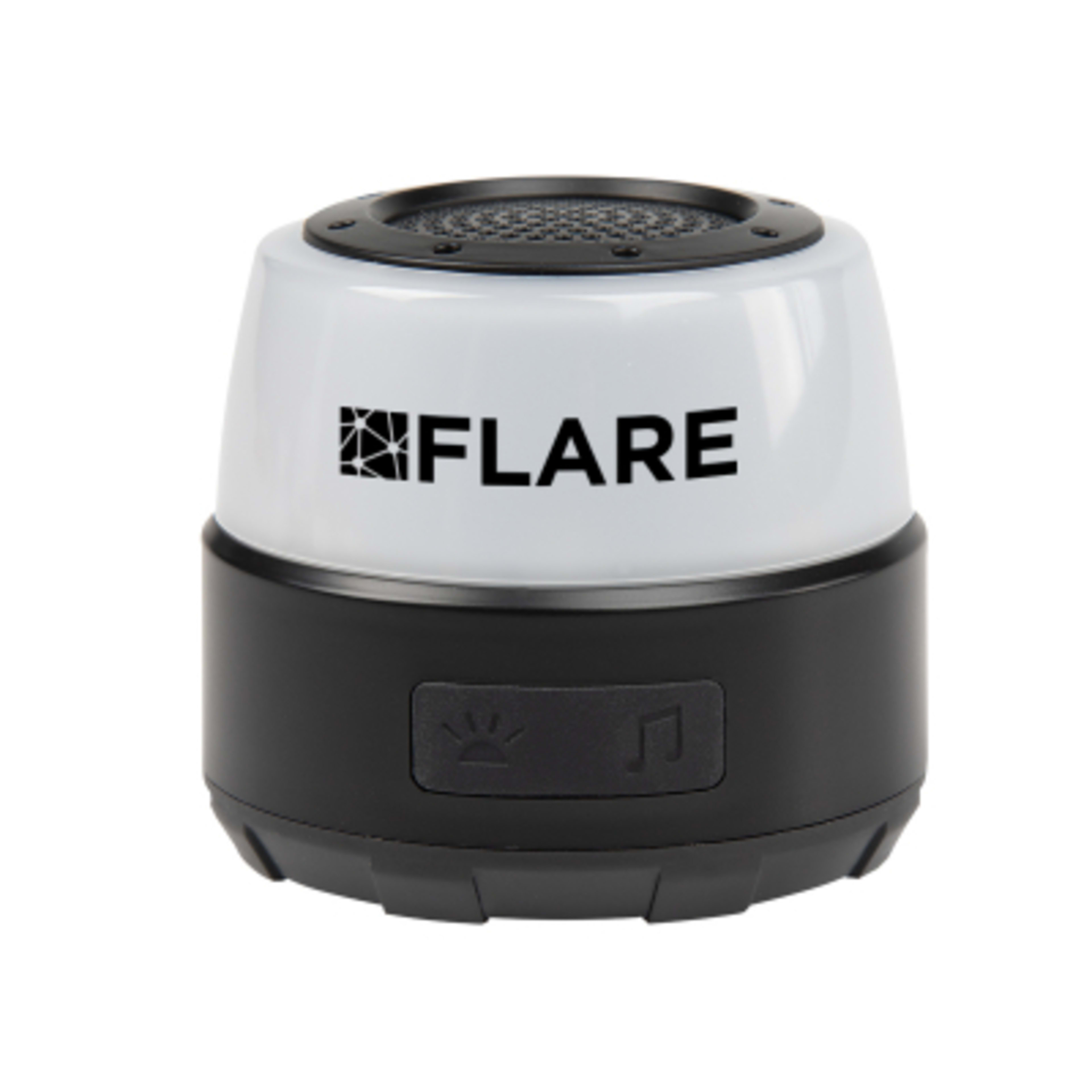 Magnetic Waterproof Speaker with Emergency Light - Black - Silkscreen - promotional product with custom logo