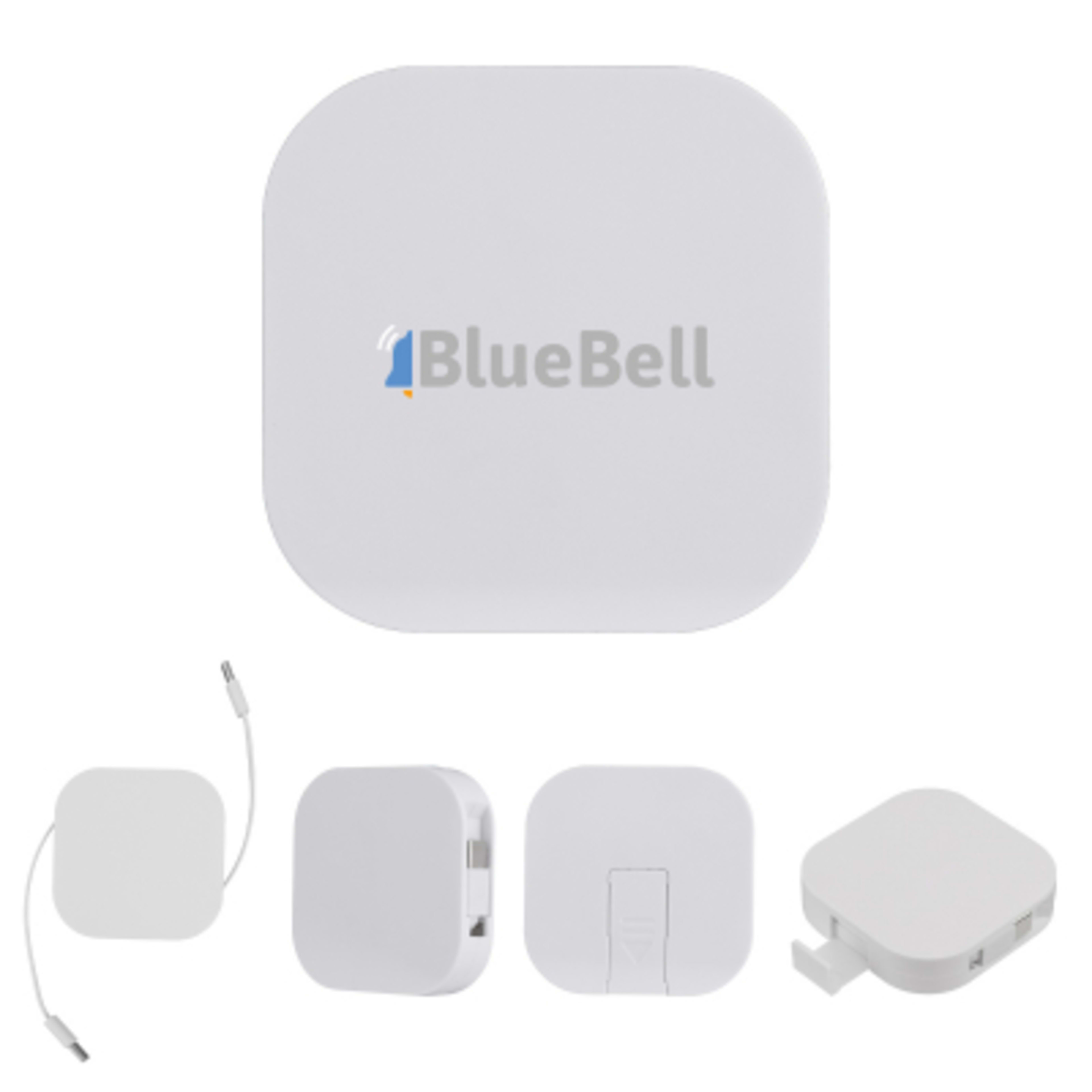 Retractable Charging Cable Phone Stand 60W - 2.5 in - White - Digibrite - product view 3