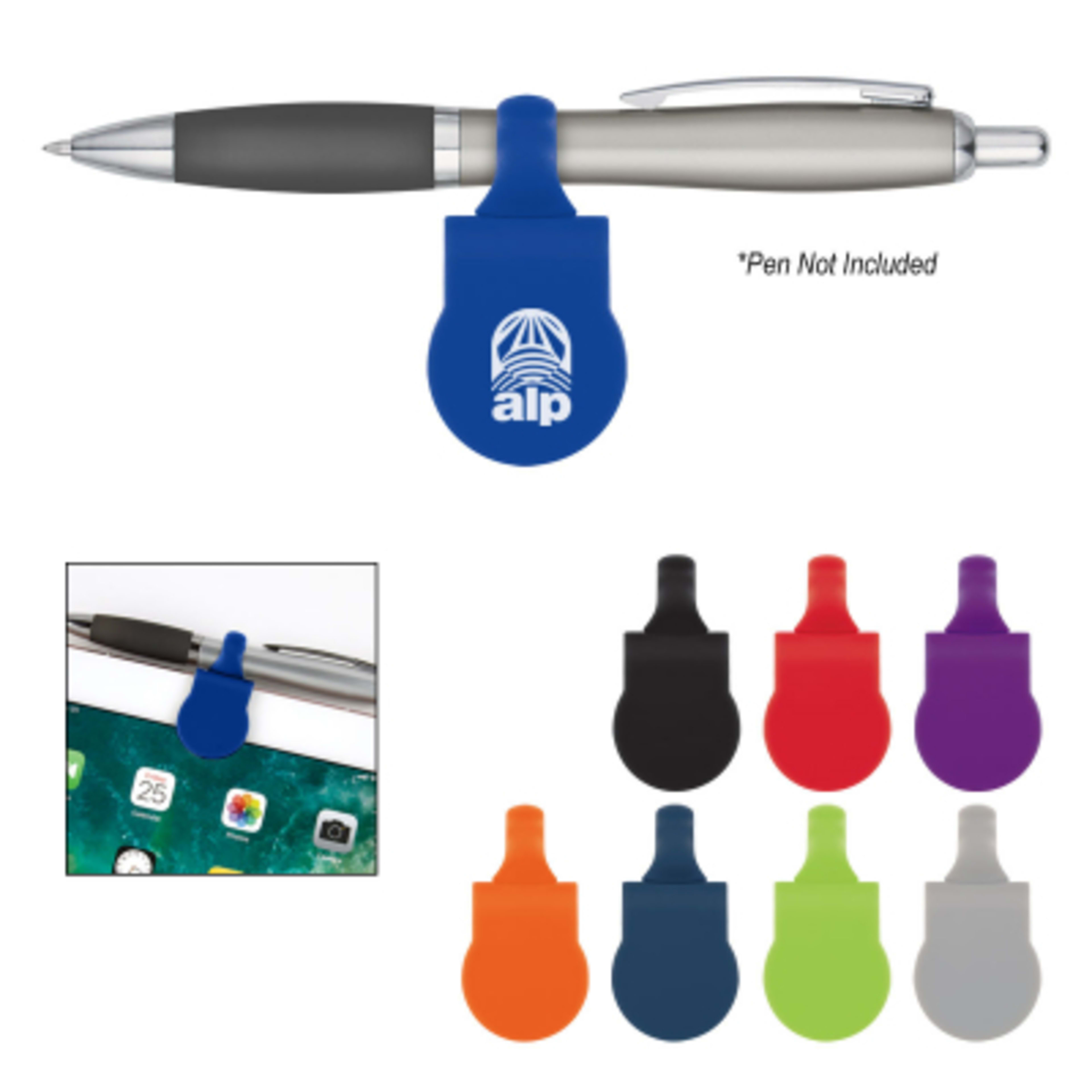 Webcam Privacy Cover Clip-On with Pen Holder - 1.13 x 2 in - Group Shot - product view 2