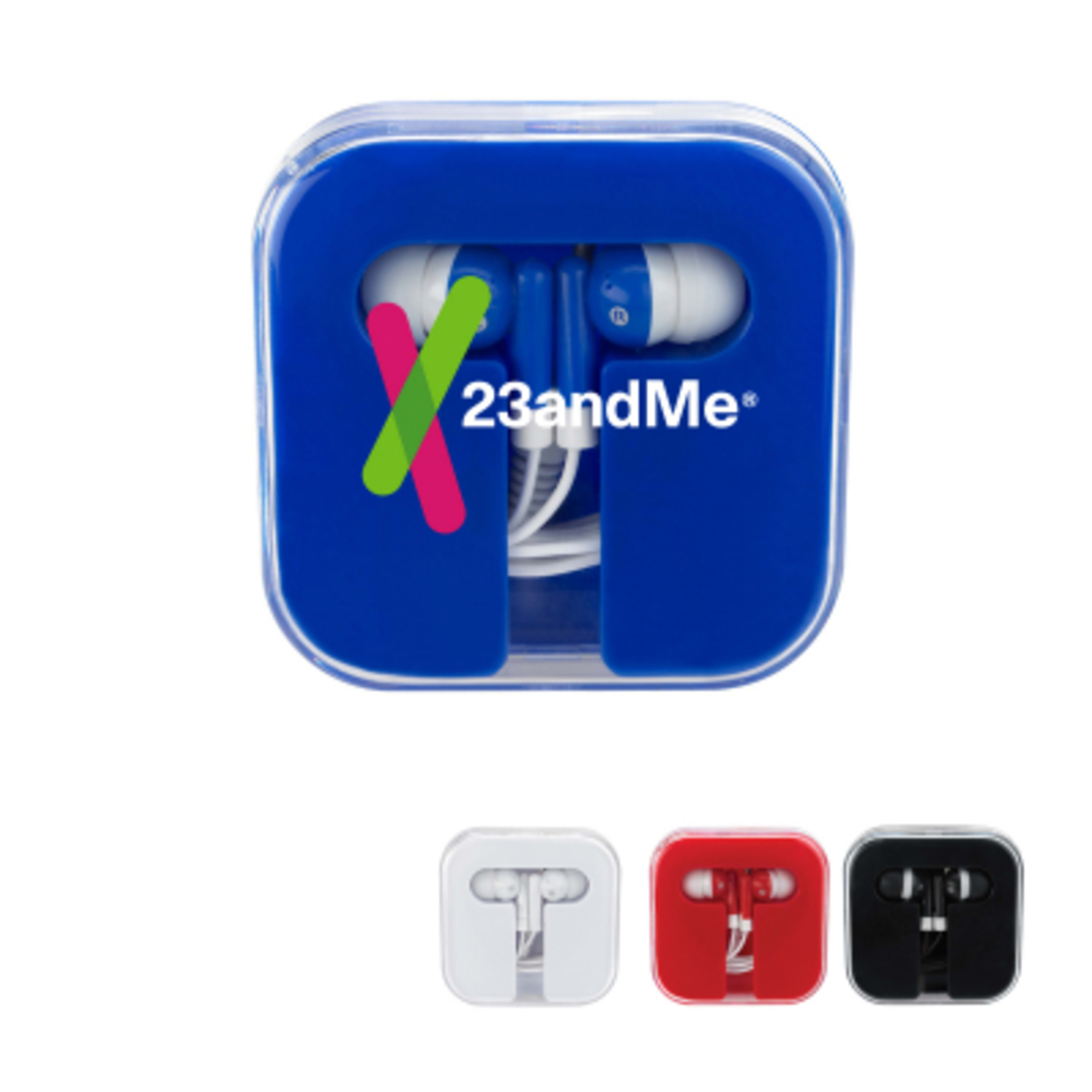 Wired Earbuds in Compact Protective Travel Case - 2.5 in - Group Shot - product view 2