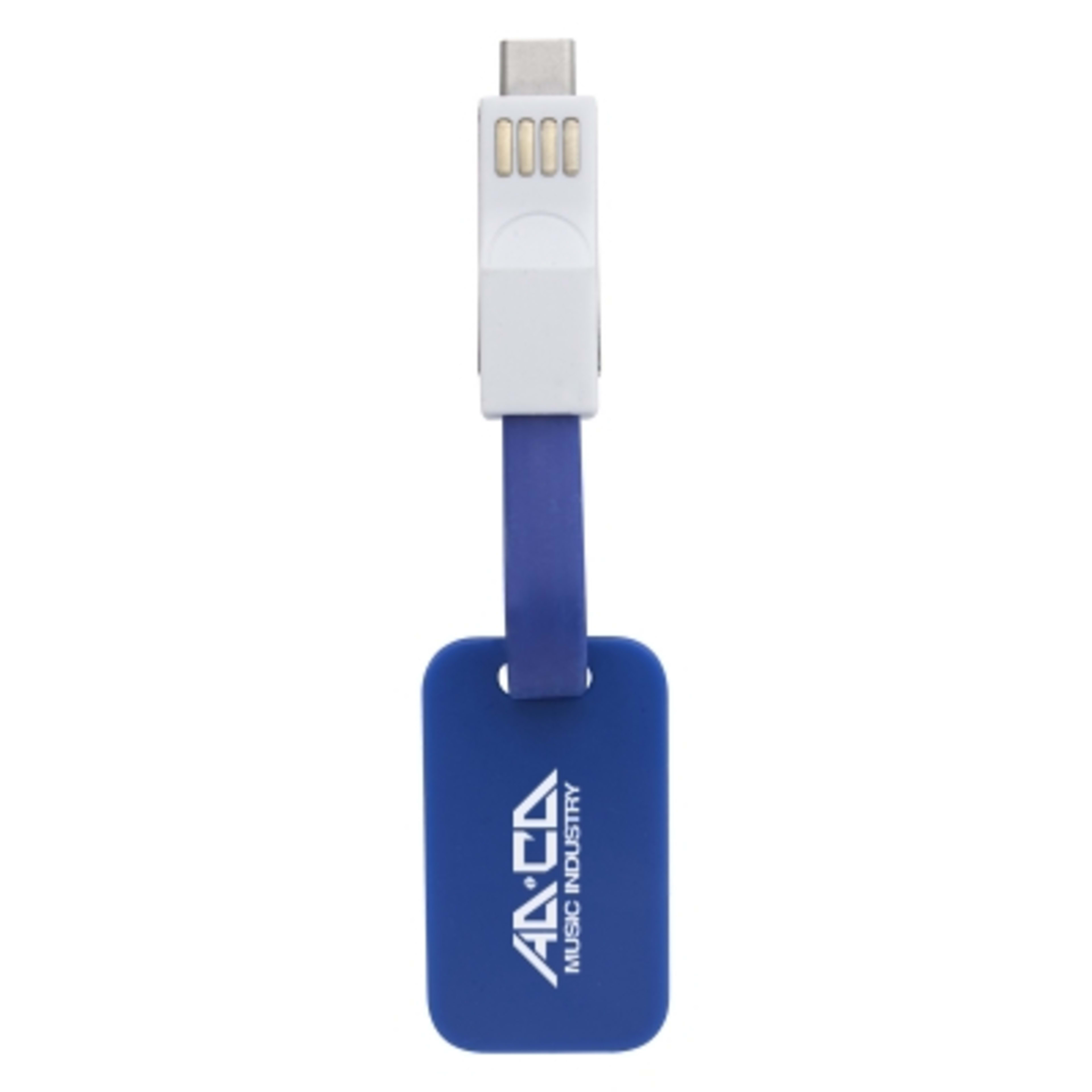 Magnetic Charging Cable 3-in-1 Universal - 5 in - Blue - Padprint - product view 1