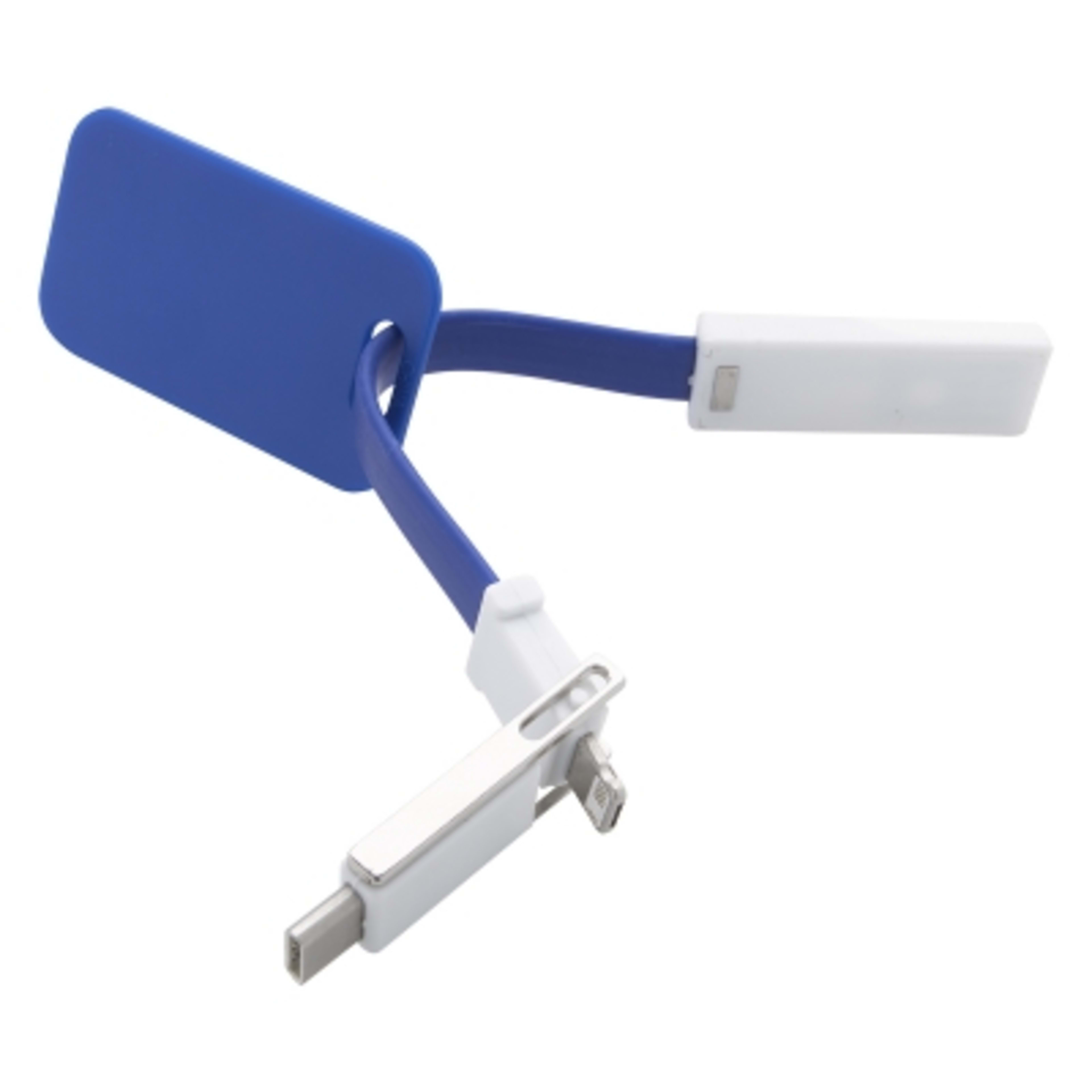 Magnetic Charging Cable 3-in-1 Universal - 5 in - Blue - Open - product view 3