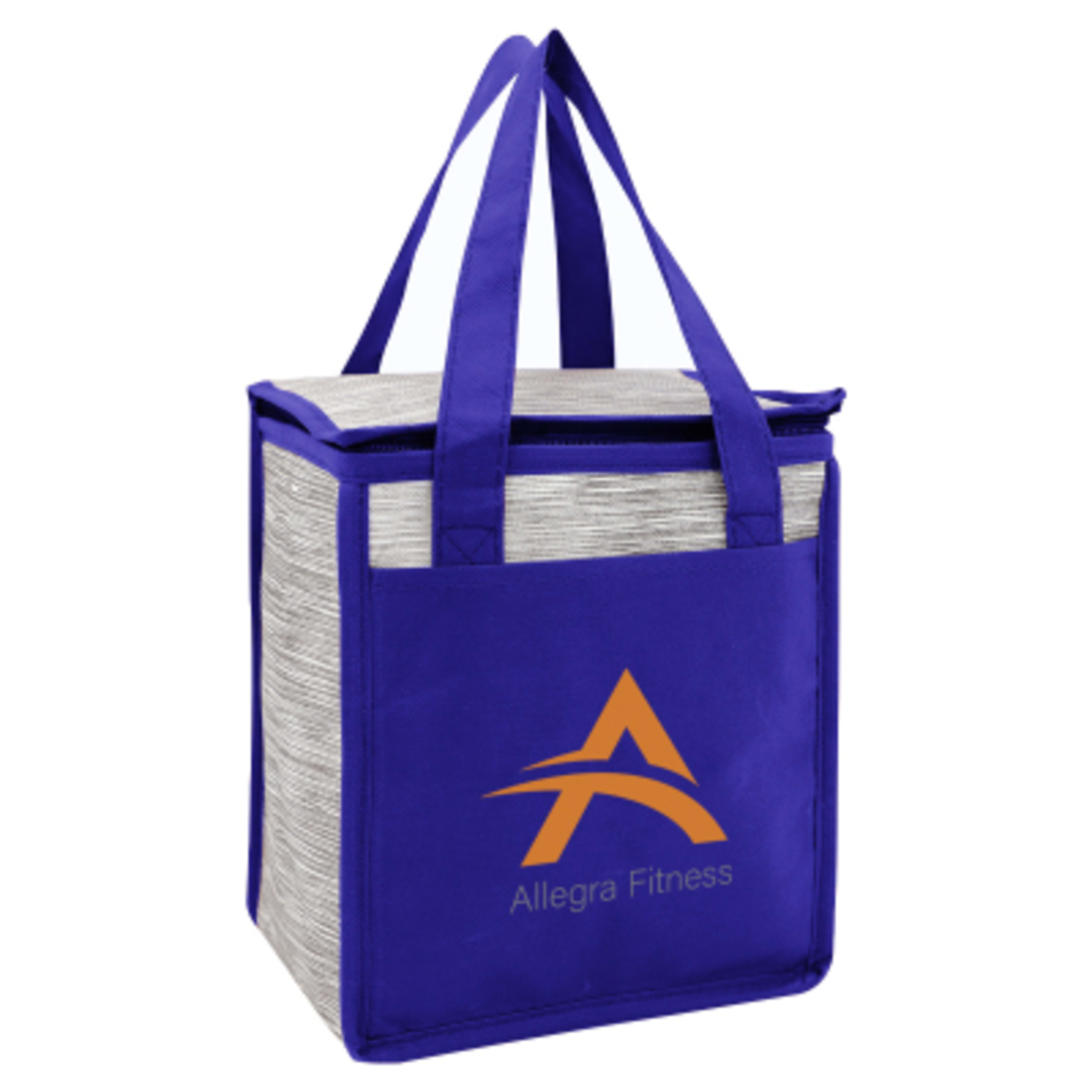 Custom Non-Woven Cooler Bag Insulated - 8 x 9 x 6 in - Royal - Colorbrite - product view 2