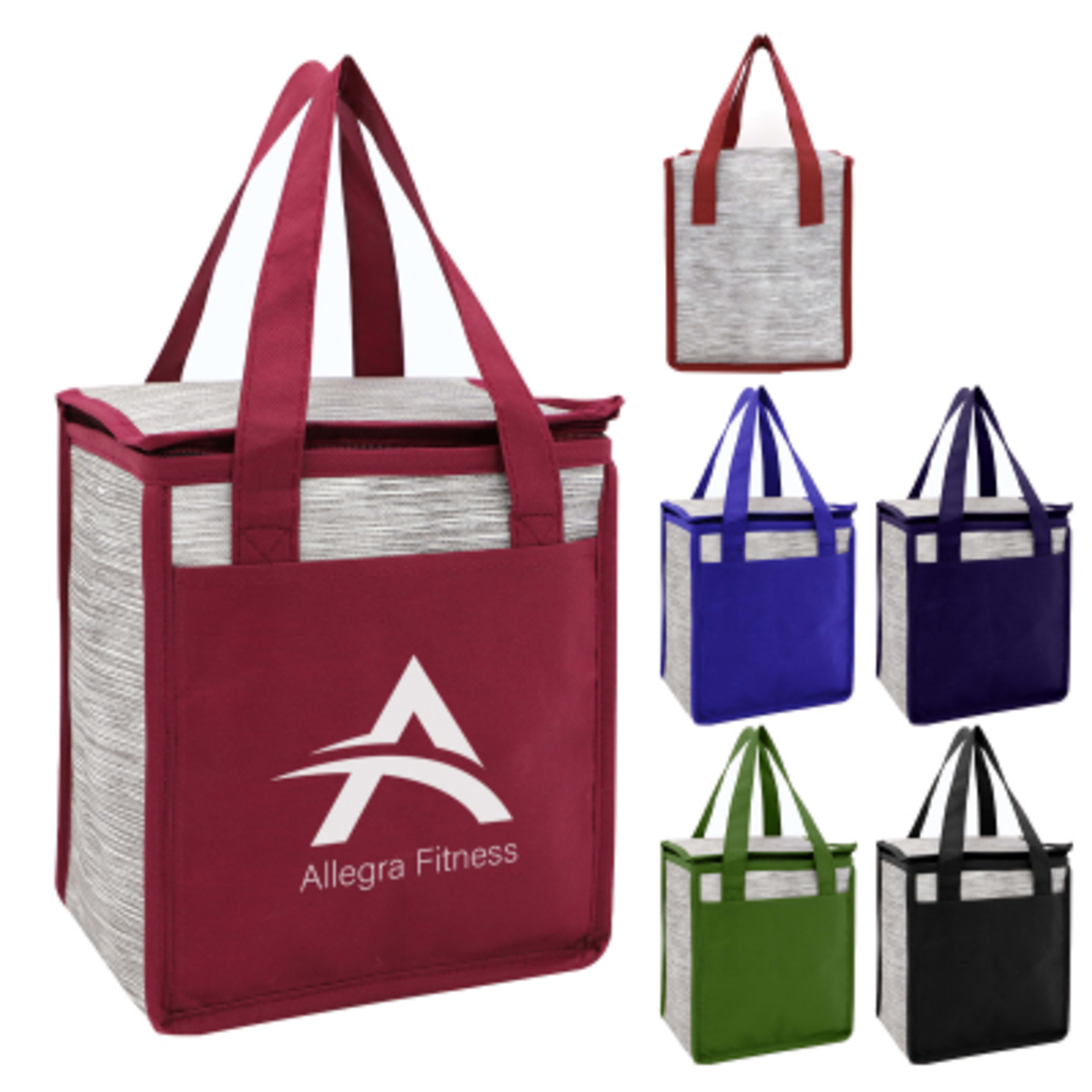 Custom Non-Woven Cooler Bag Insulated - 8 x 9 x 6 in - Group Shot - product view 3