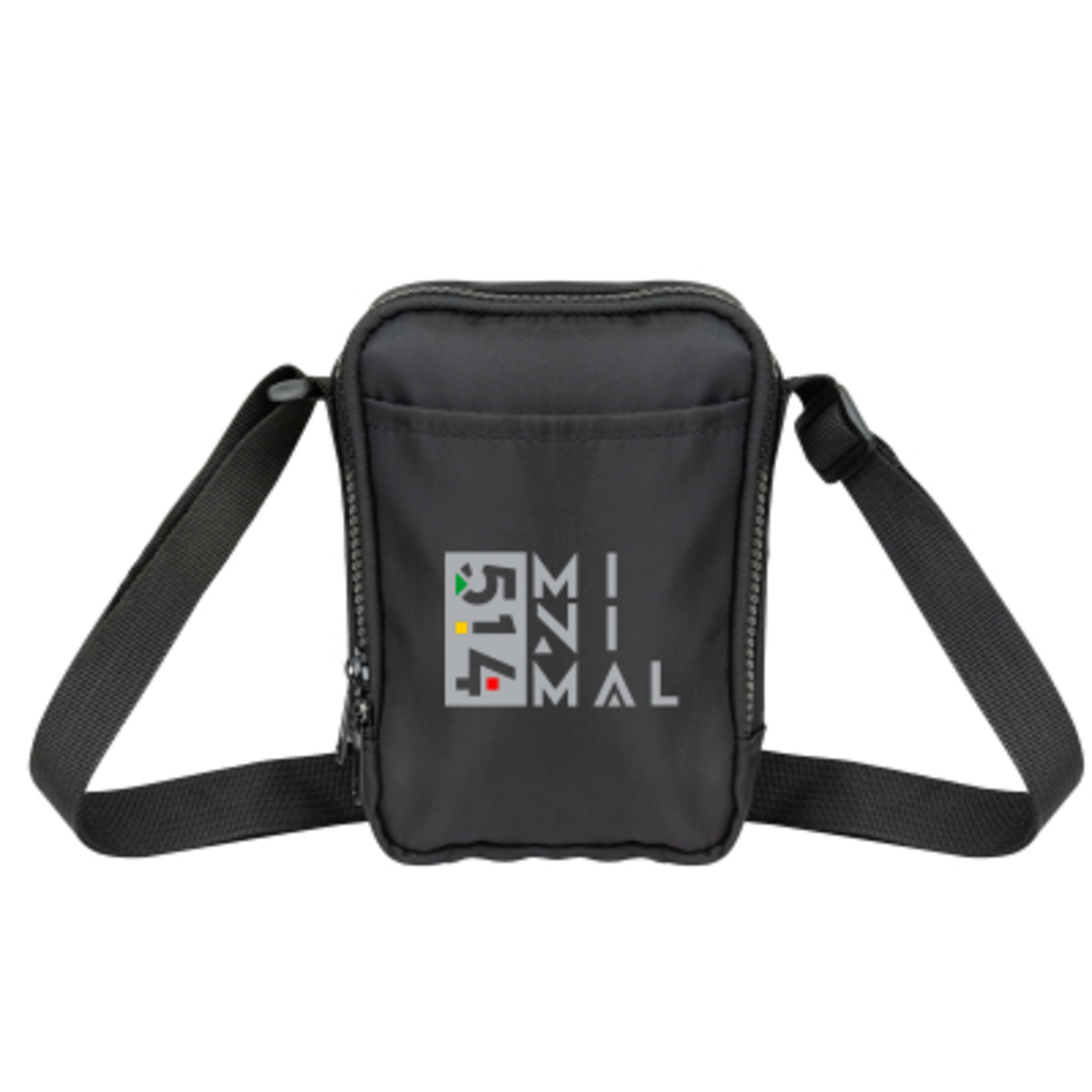 Sling Bag Recycled Quick Access Zippered - 5 x 7 x 2 in - Black - Colorbrite - product view 3