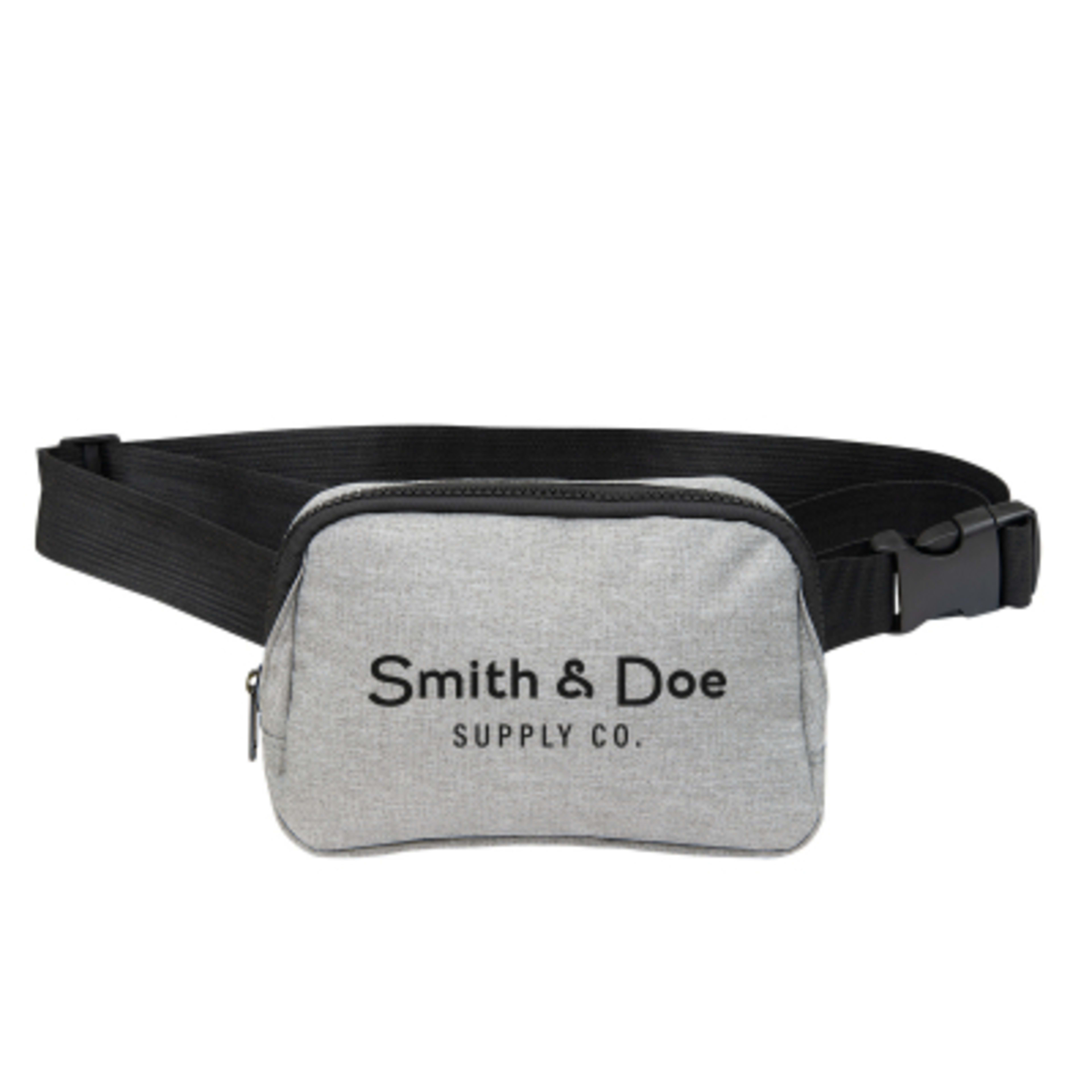 Belt Bag Recycled Heathered Dual Wear Style - 7.5 x 5 x 2 in - HEA/Gray - Silkscreen - product view 3