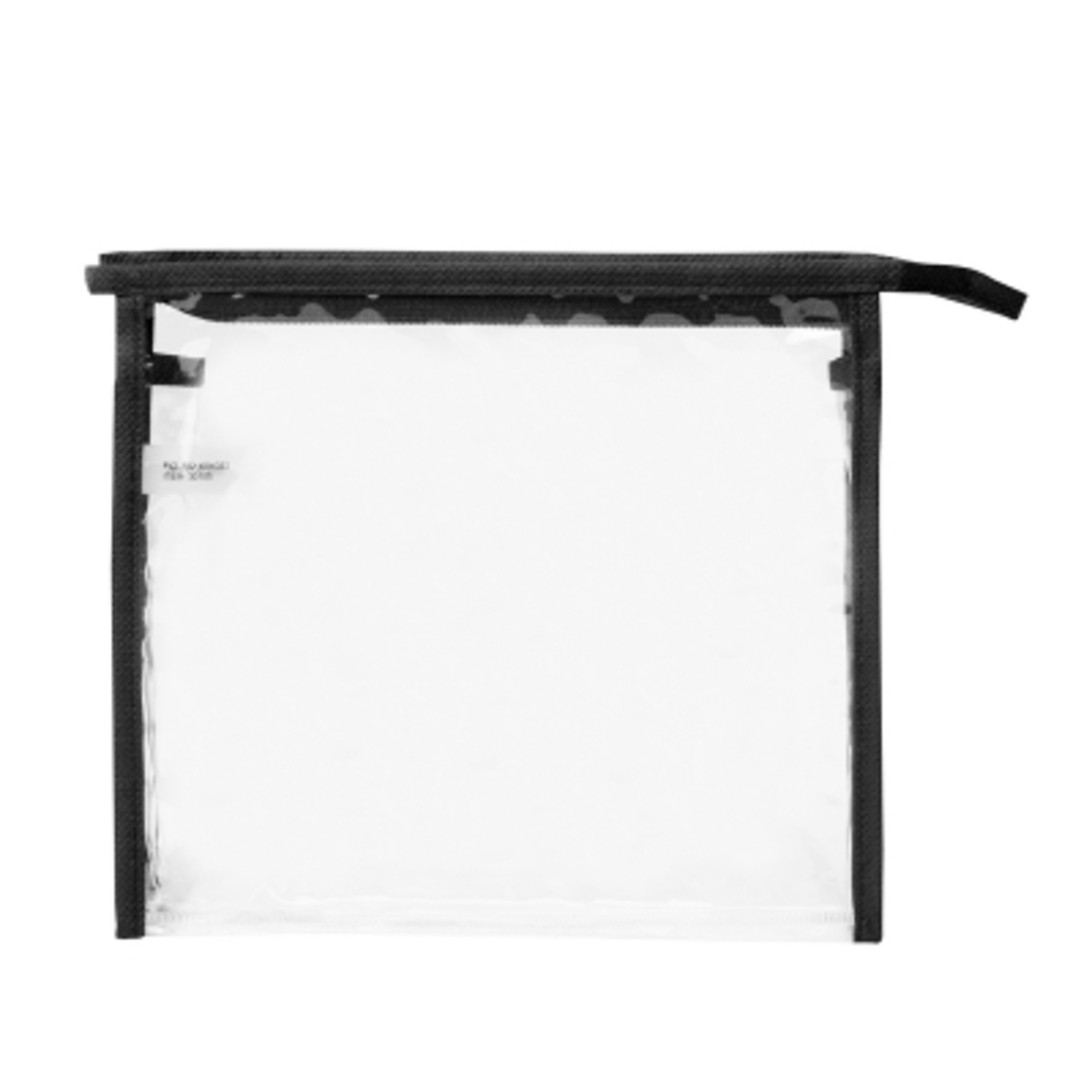 Clear Toiletry Bag PVC Front Pocket Travel - 7.75 x 6.75 x 1.5 in - Black/Clear - Front - product view 8