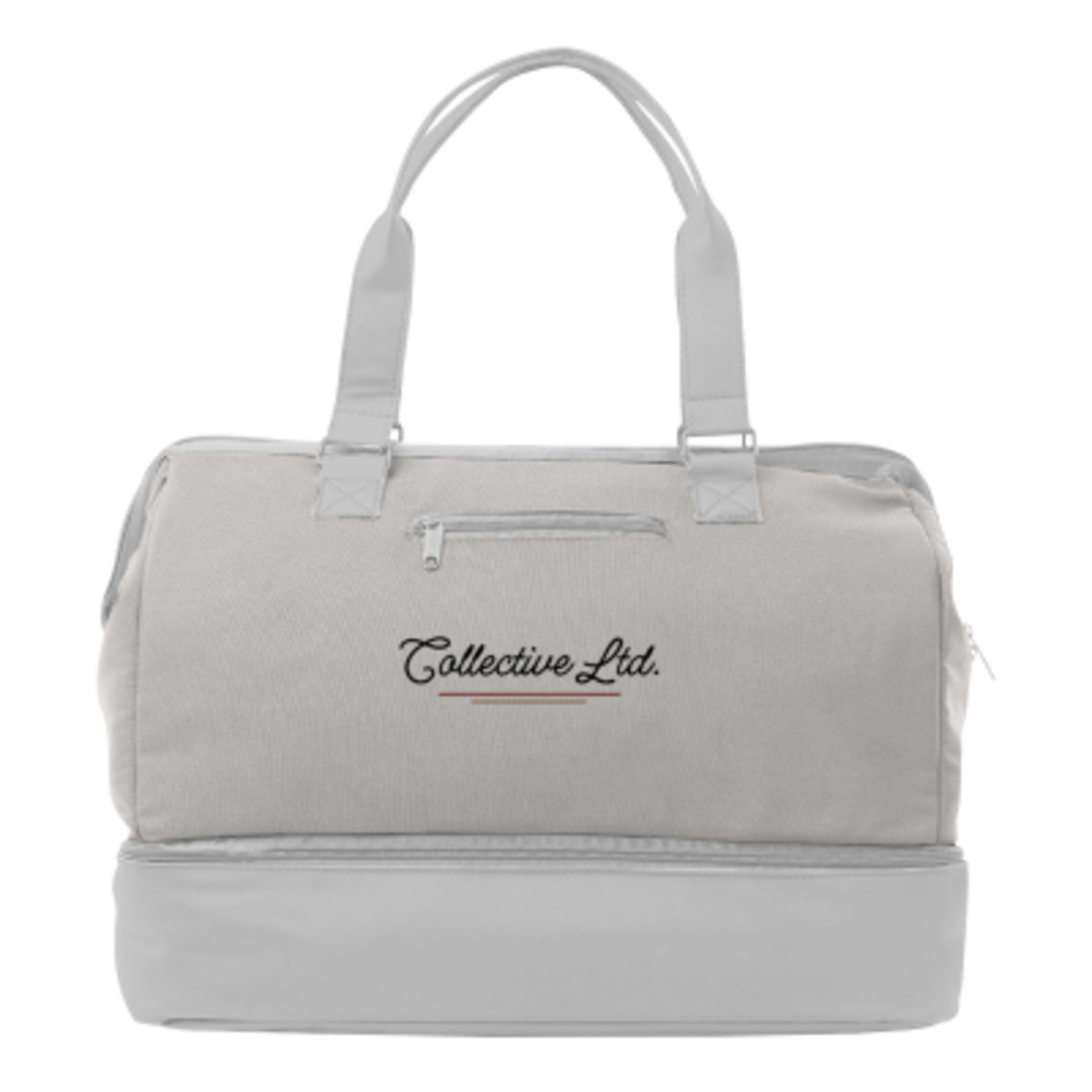 Travel Bag with Drop-Bottom Compartment - 19 x 15 in - Gray - Colorbrite - product view 2