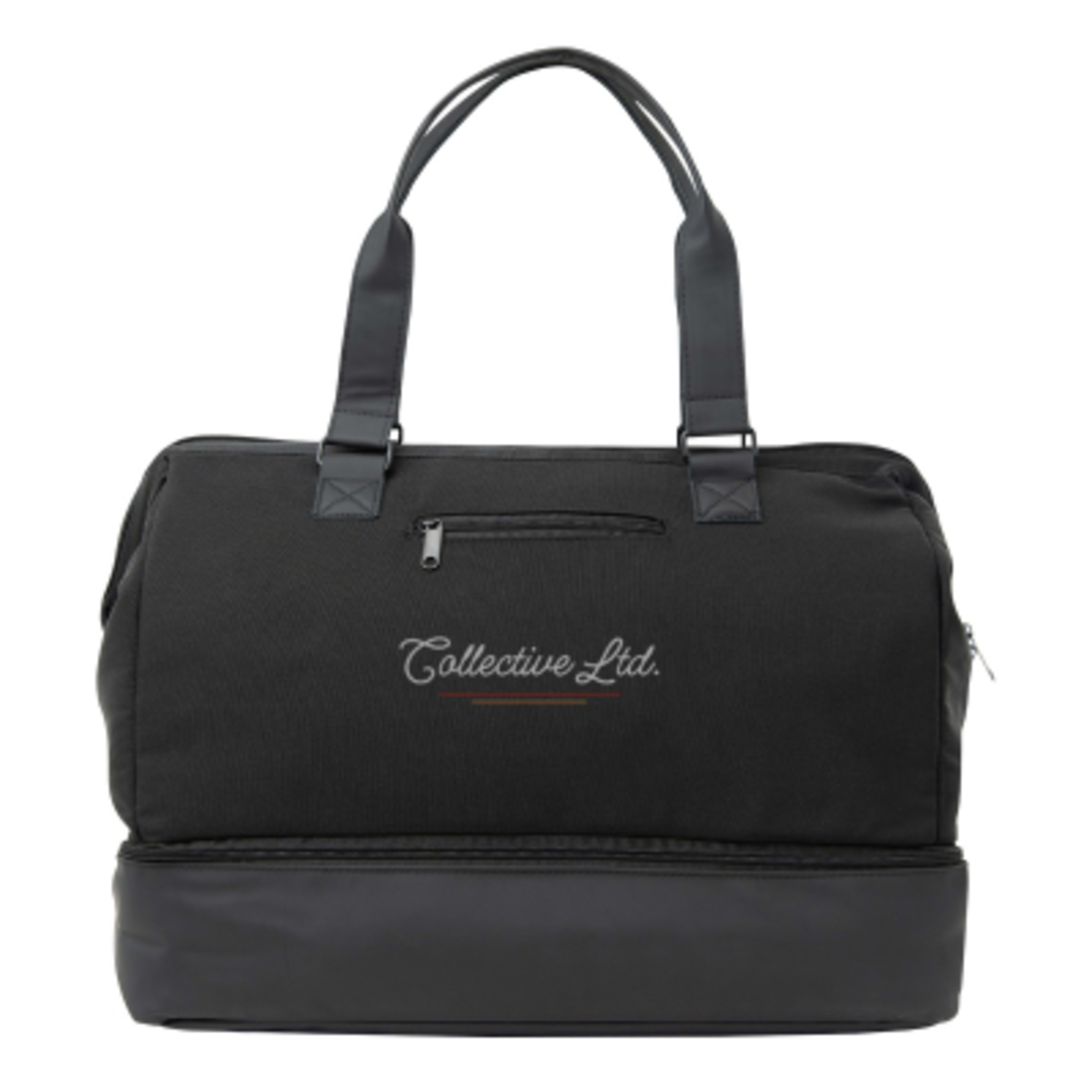 Travel Bag with Drop-Bottom Compartment - 19 x 15 in - Black - Colorbrite - product view 5