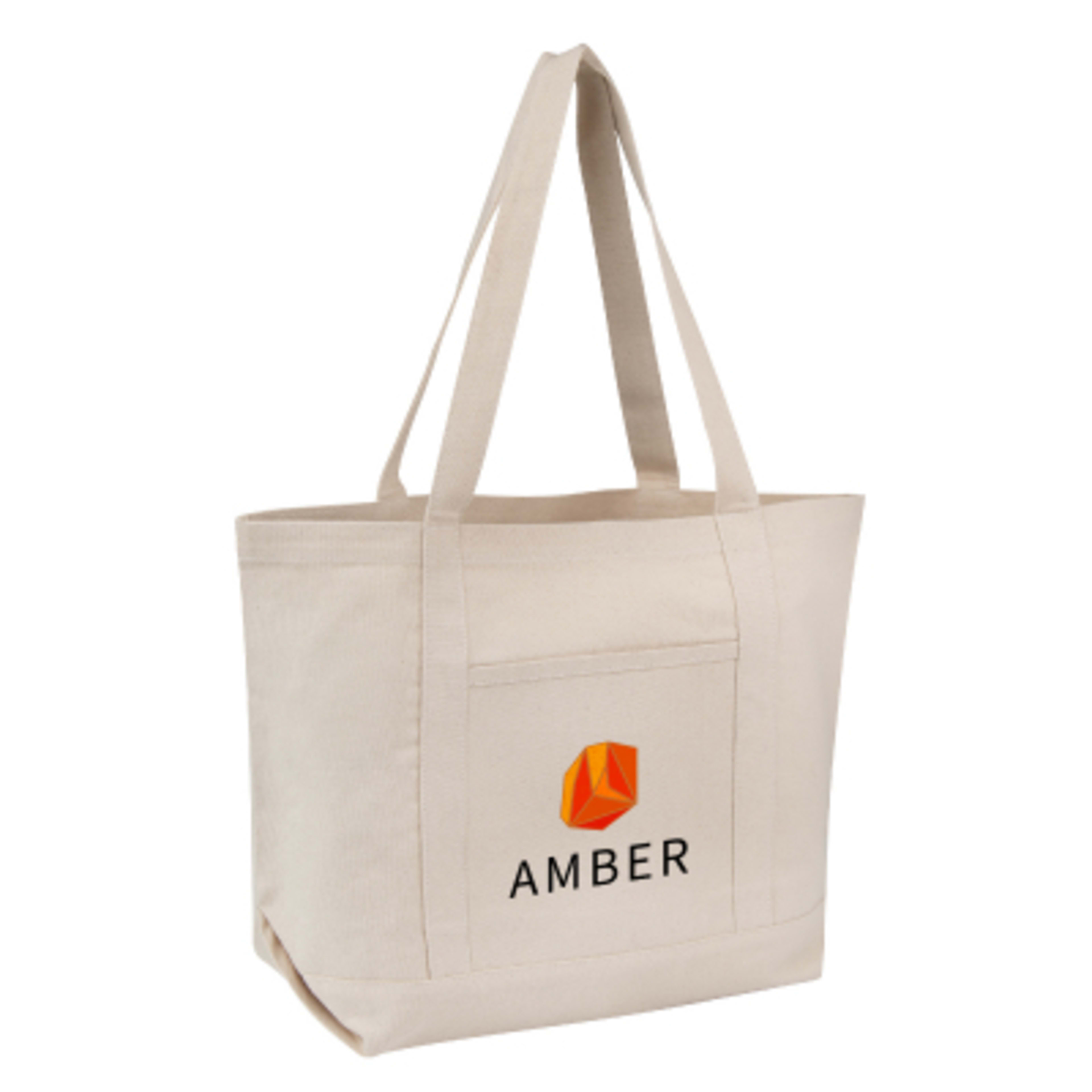 Custom Tote Bag Recycled Cotton Canvas 10 oz - 21 x 14 in - NAT - Colorbrite - product view 3