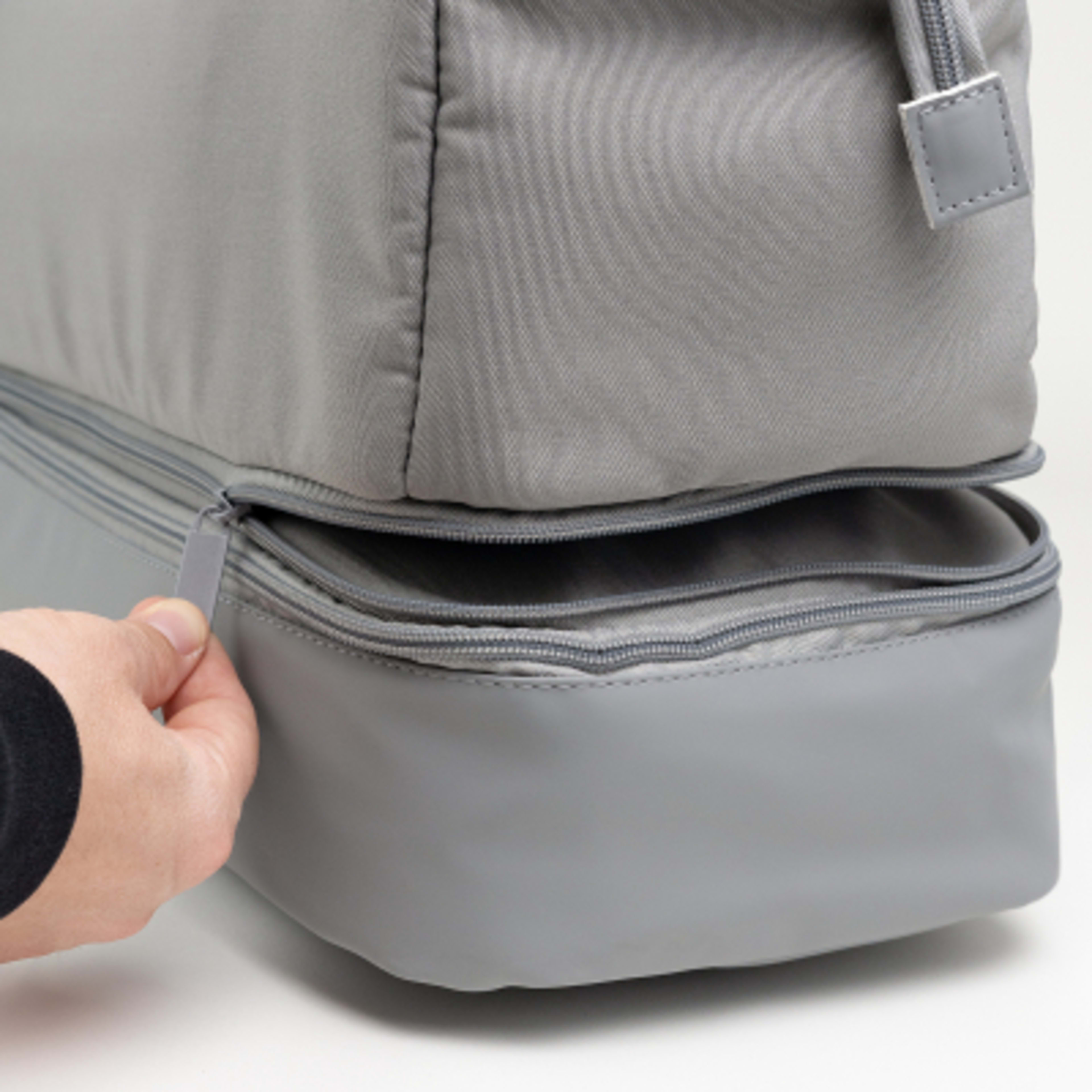 Laptop Bag Convertible Weekender Drop Bottom - 16 x 14 in - Gray/LTG - Bottom - product view 7