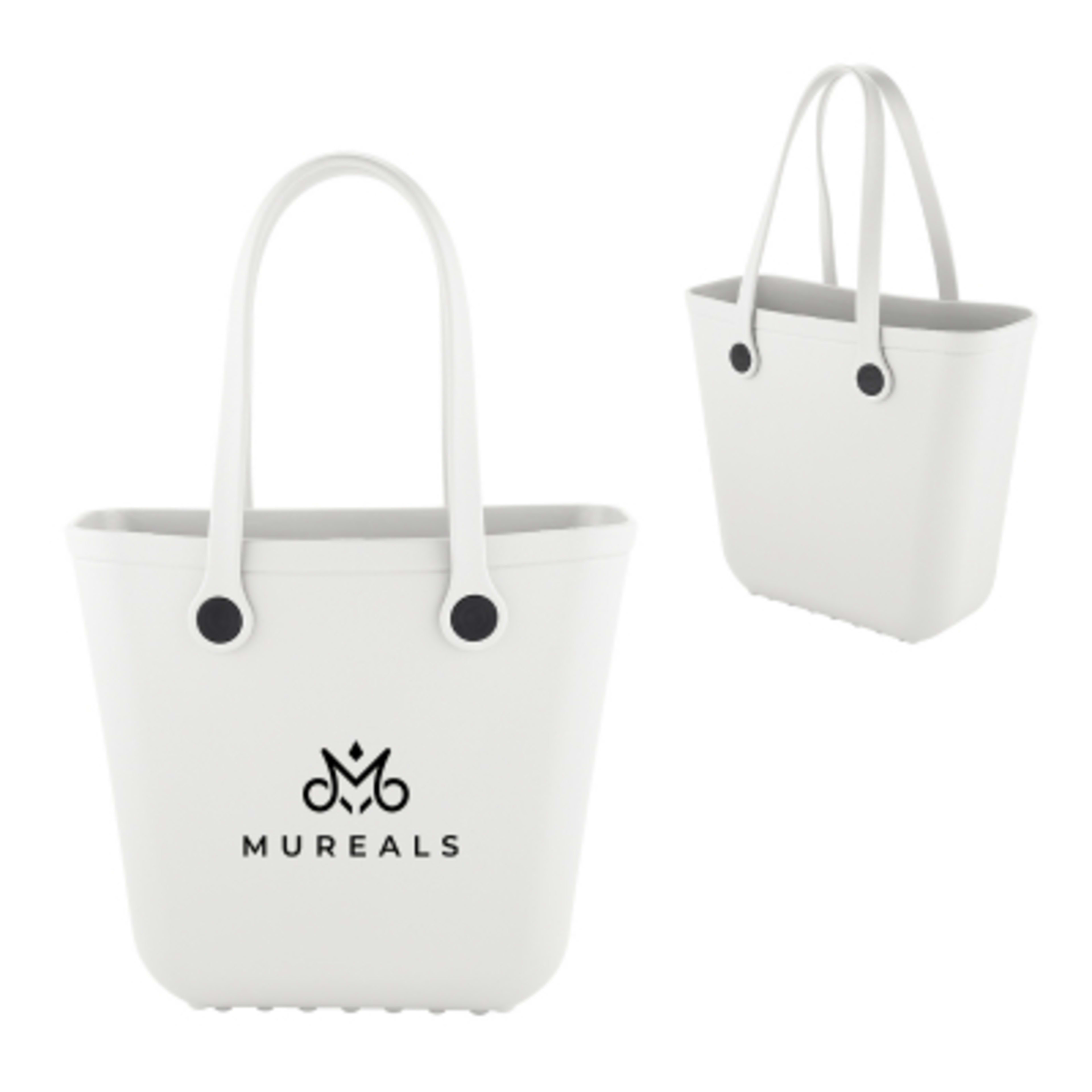Custom Tote Bag EVA Rubber Beach Waterproof - 15 x 13 in - White - Silkscreen - product view 4