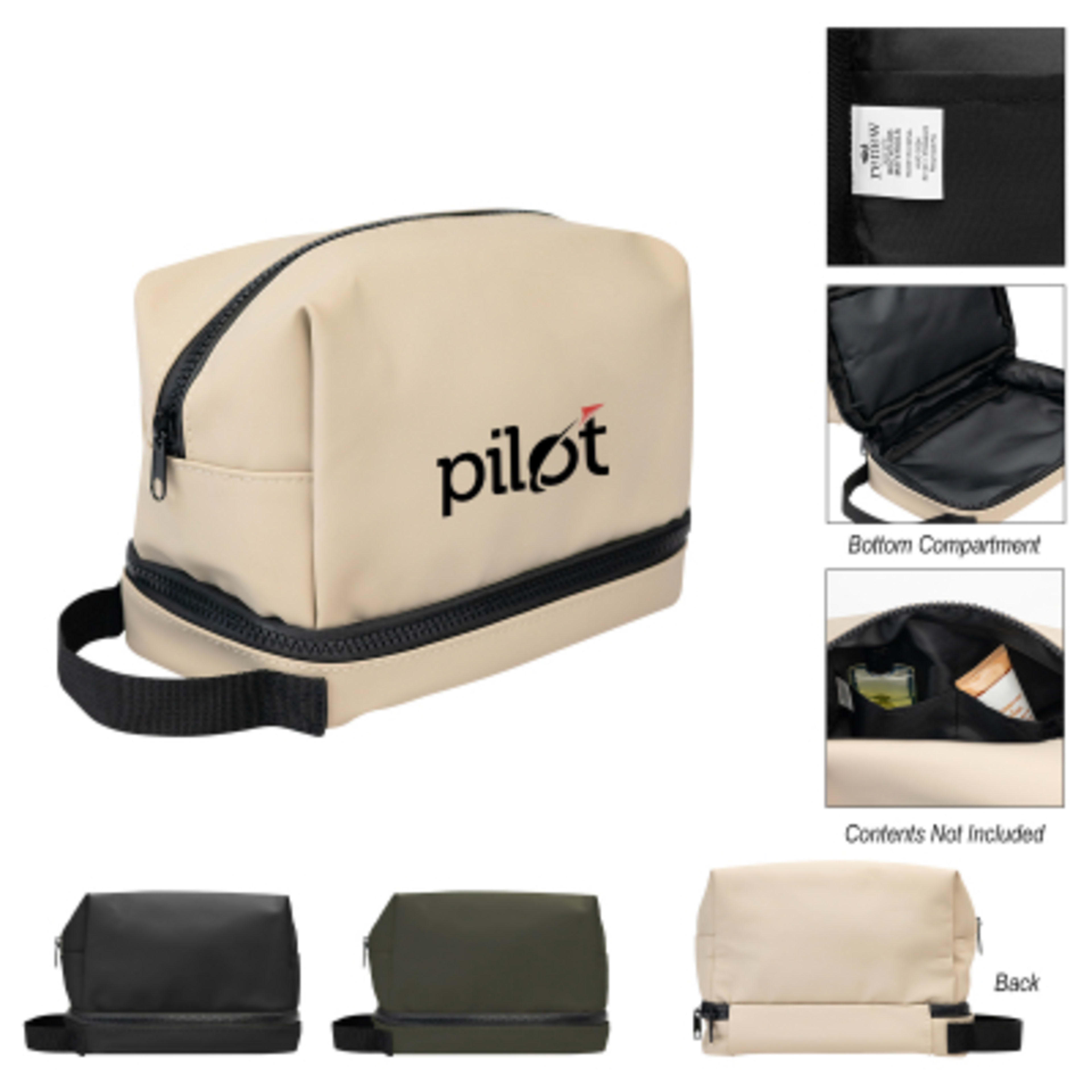 Cosmetic Bag rPET Leatherette Recycled - 6 x 9 in - Group Shot - product view 3