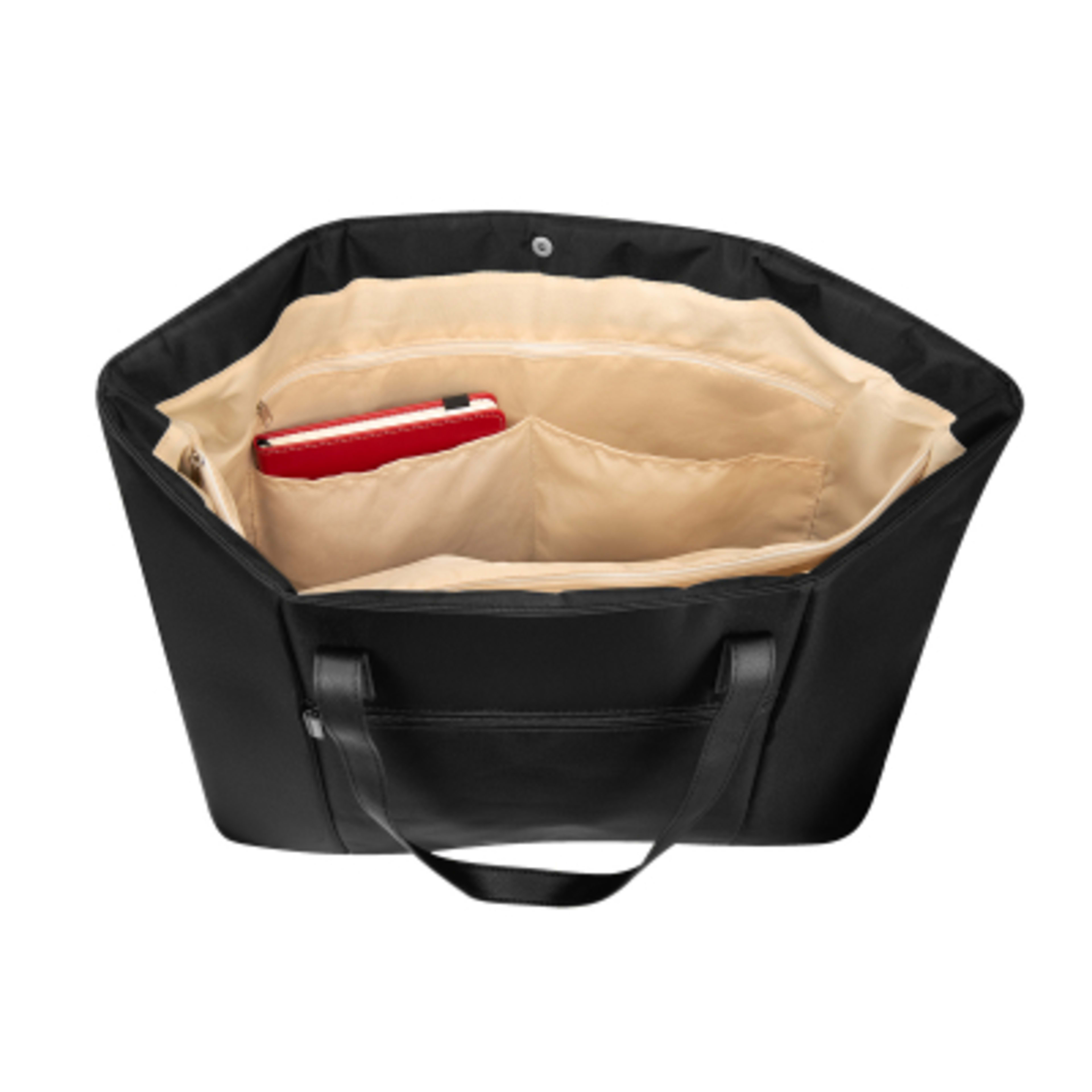 Custom Laptop Tote Bag rPET Microfiber Recycled - 13 x 20 in - Black - Inside Pocket - product view 3