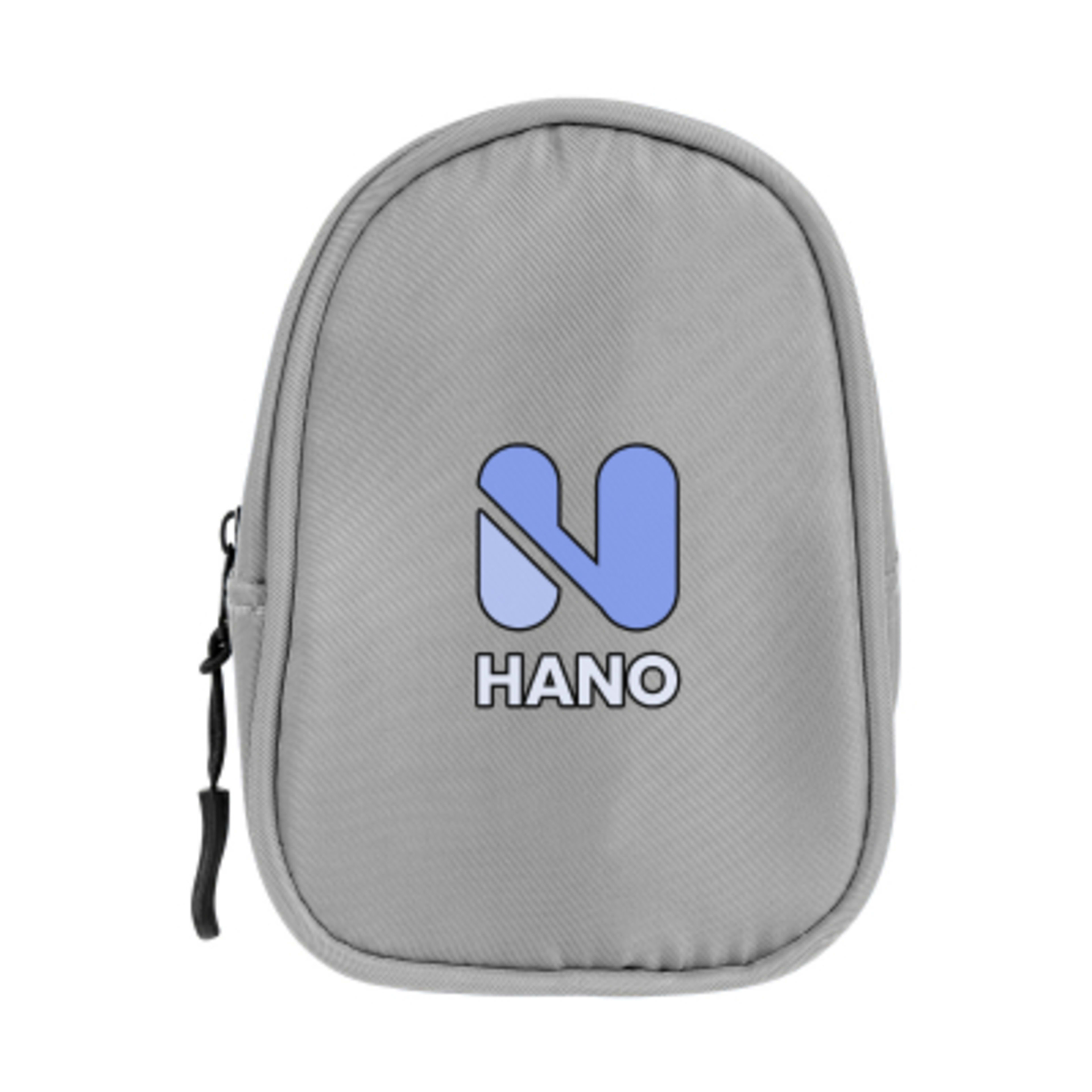 rPET Pouch with Carabiner Recycled Polyester - 3¼ x 4¾ in - Gray - Colorbrite - product view 2