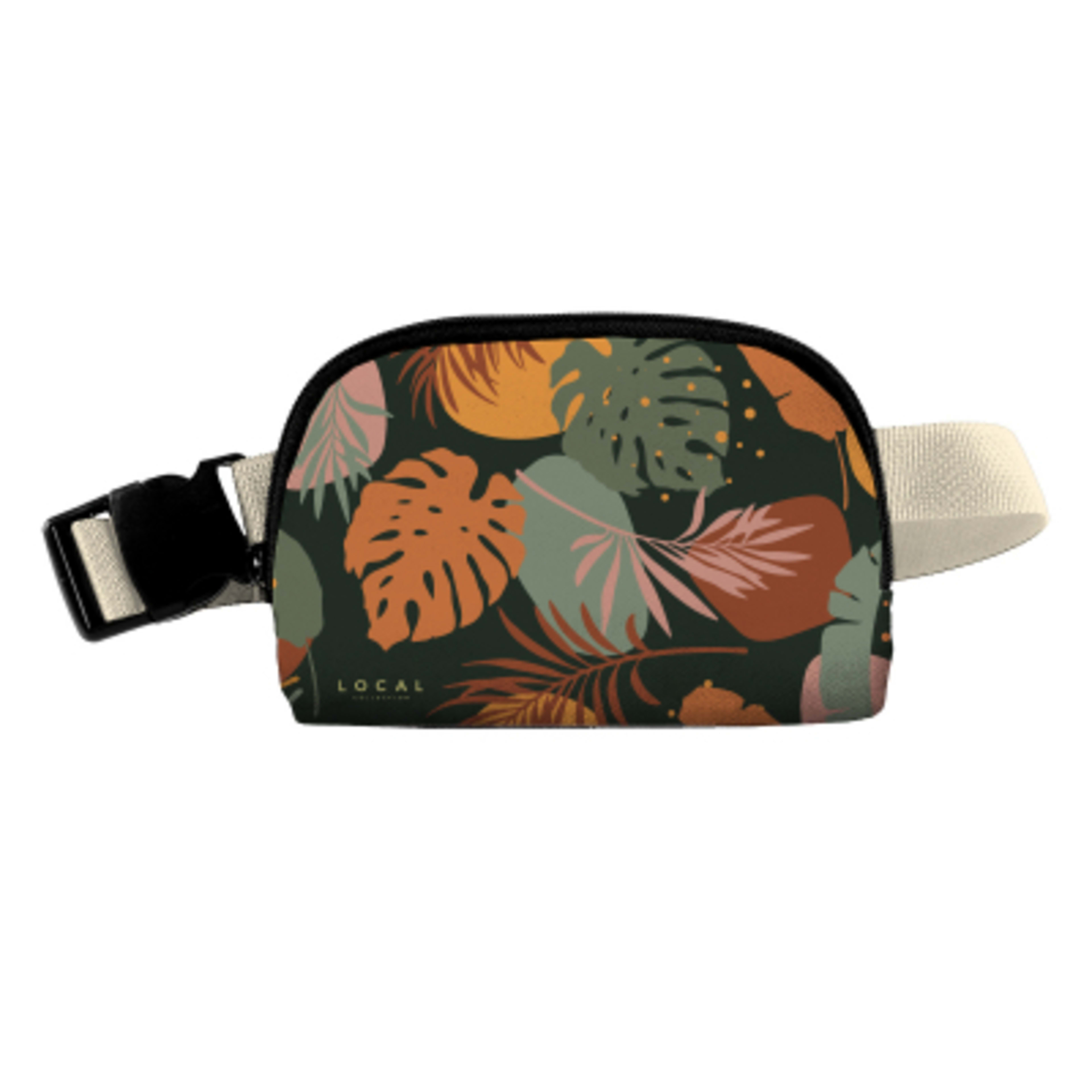 Fanny Pack Sublime Series rPET Recycled - 8 x 5 x 2 in - White/Black/NAT - Sublimation - product view 11