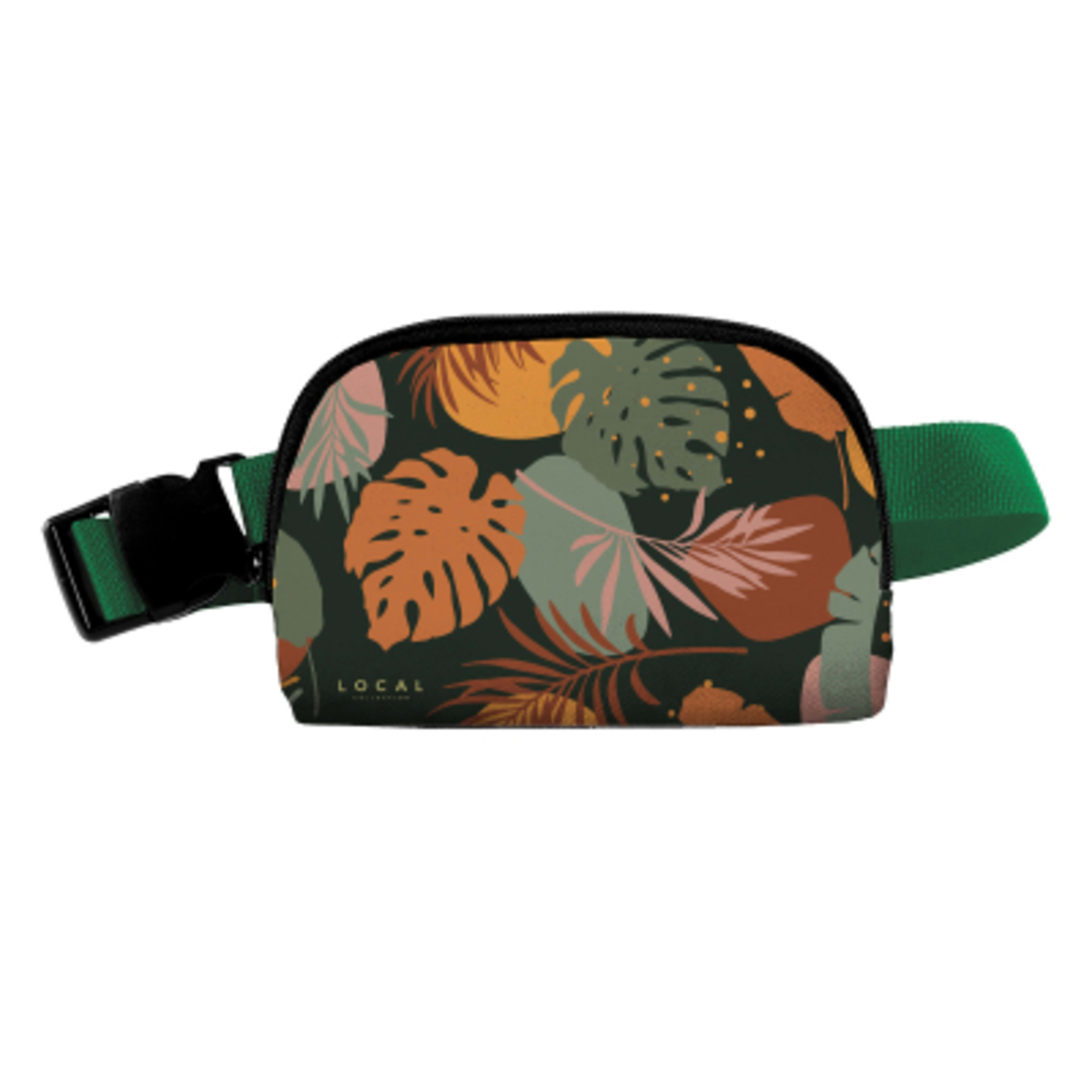 Fanny Pack Sublime Series rPET Recycled - 8 x 5 x 2 in - White/Black/Green - Sublimation - product view 12