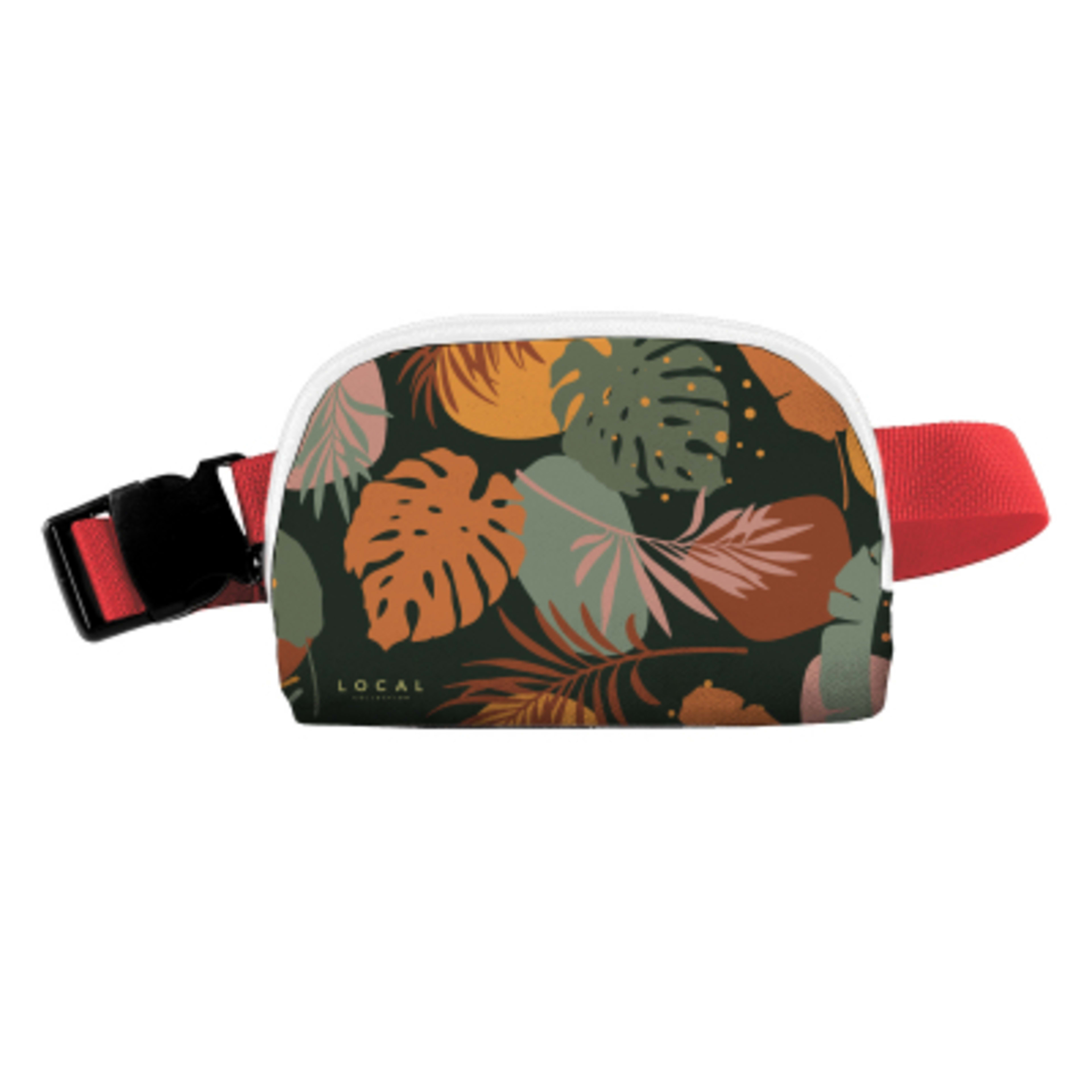 Fanny Pack Sublime Series rPET Recycled - 8 x 5 x 2 in - White/White/Red - Sublimation - product view 3