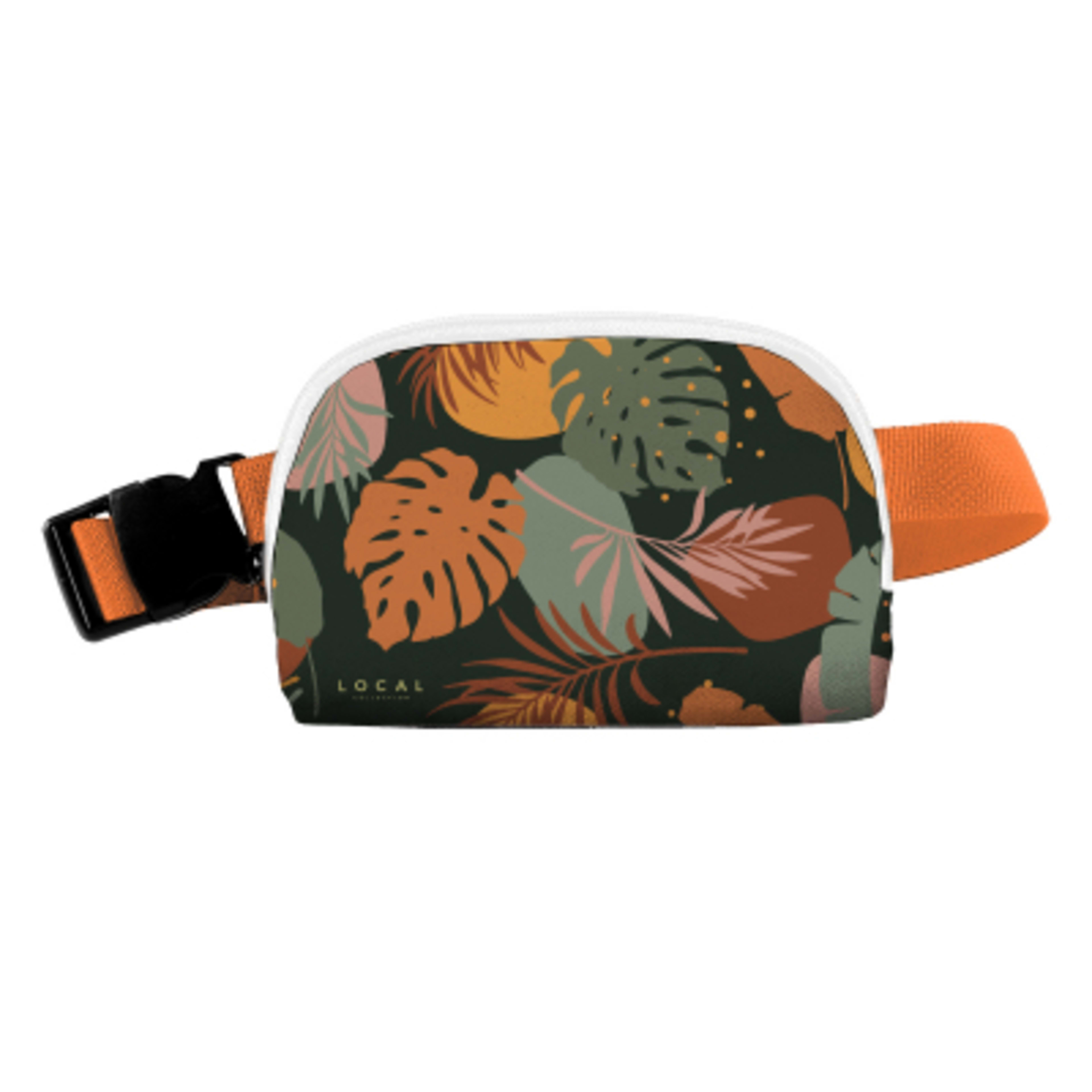 Fanny Pack Sublime Series rPET Recycled - 8 x 5 x 2 in - White/White/Orange - Sublimation - product view 4