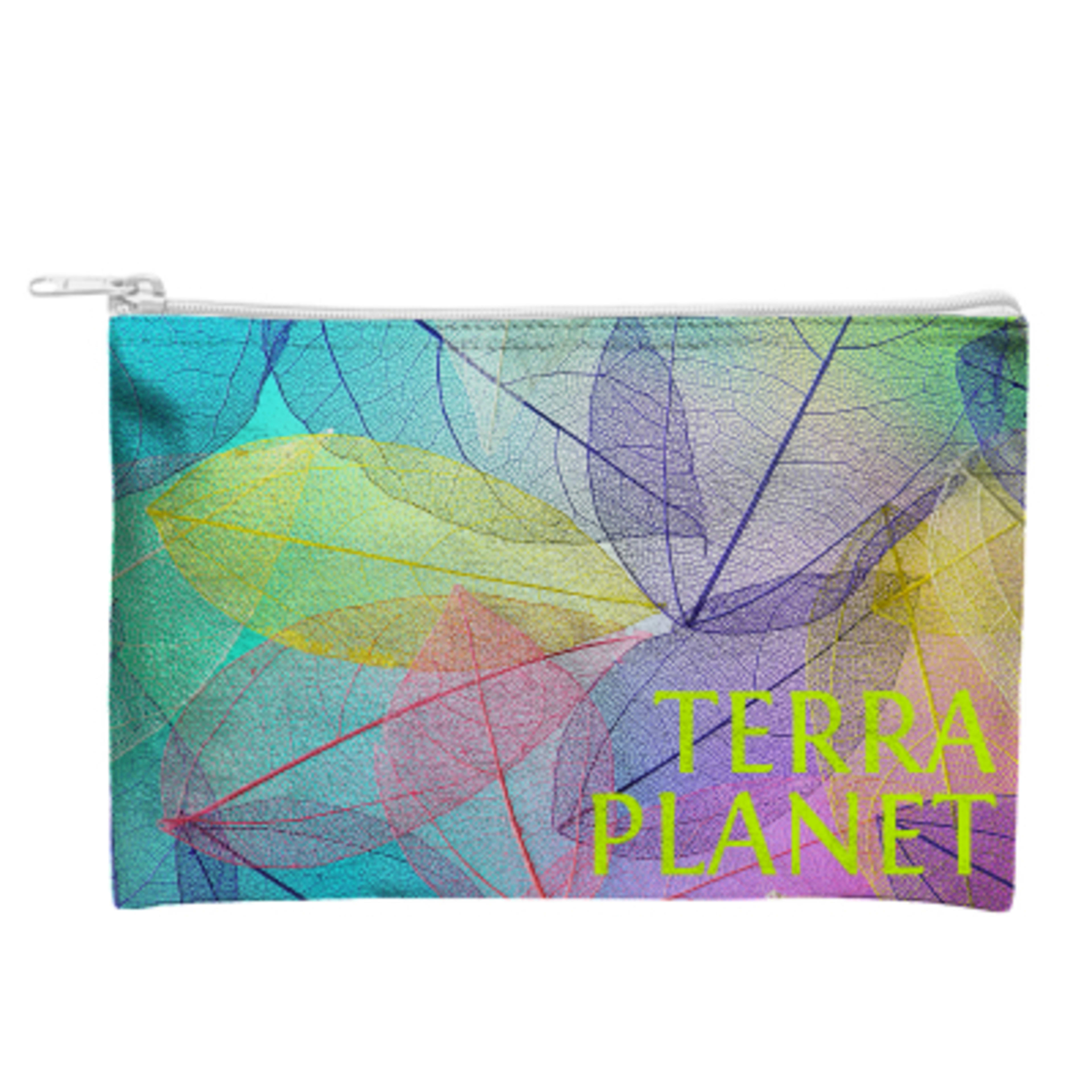 Zippered Pouch Recycled rPET Material - 8 x 5 in - White/White - Sublimation - product view 1