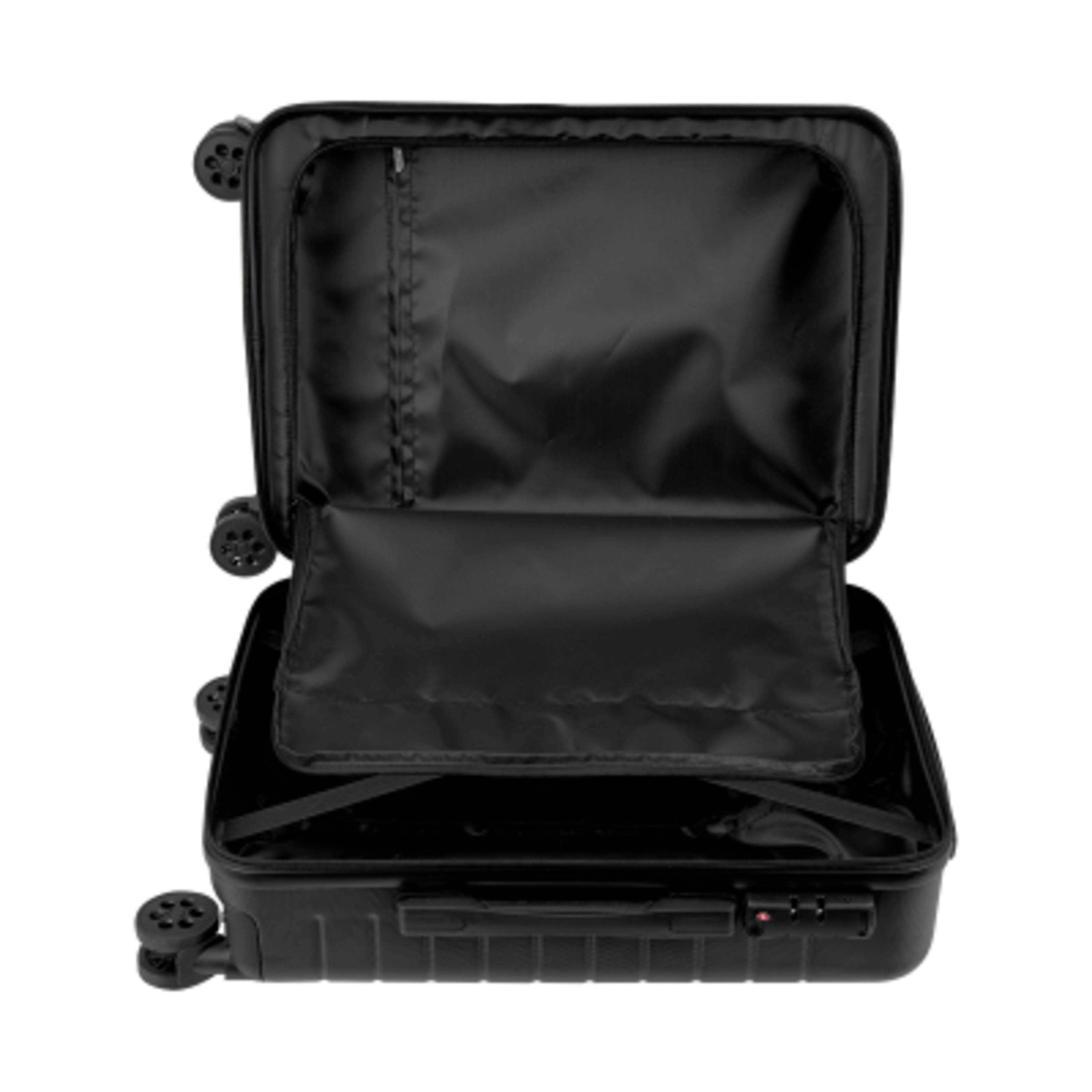 Hardside Carry-On Suitcase ABS Telescopic Handle - 22 in - Black - Open Top - product view 3