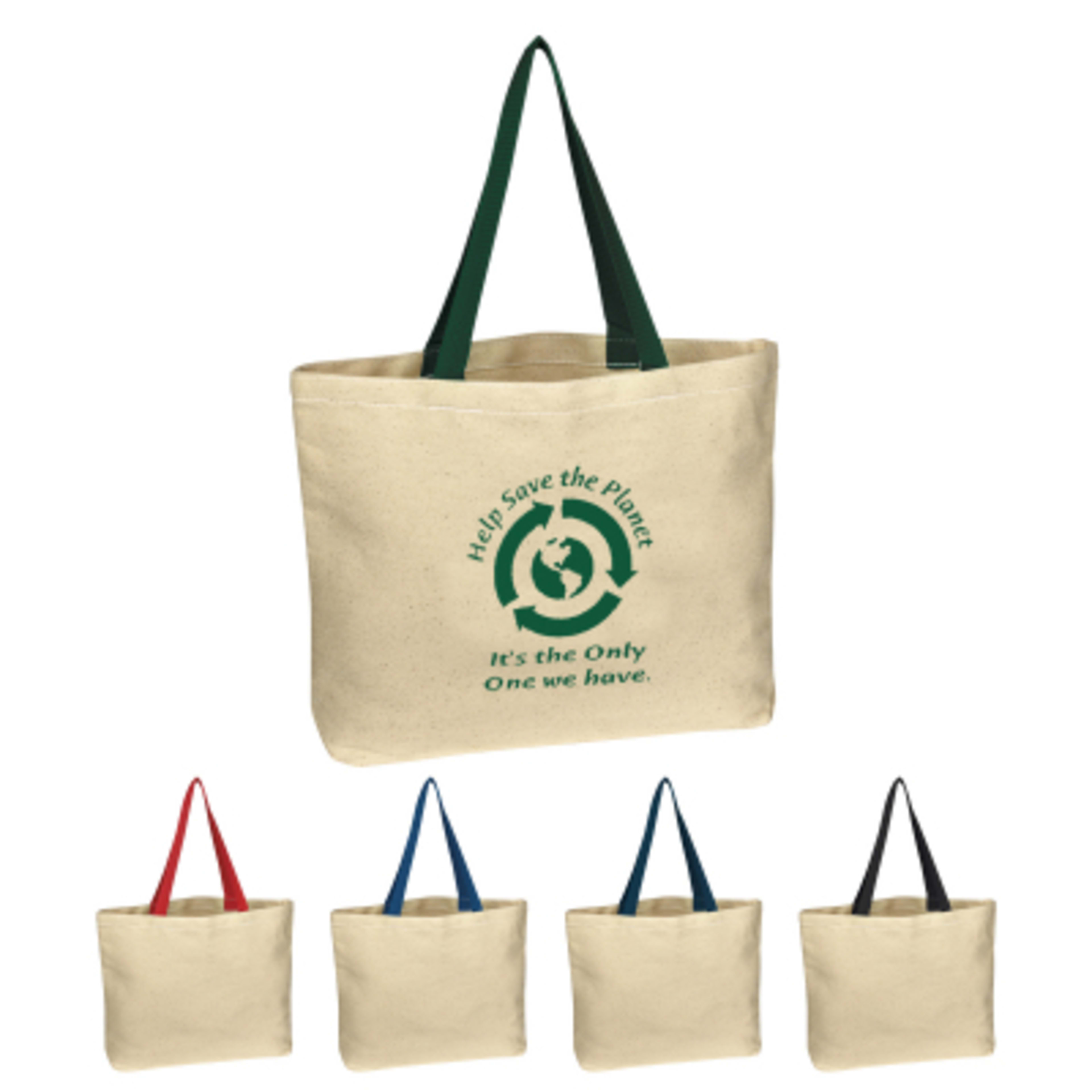 Custom Tote Bag Cotton Canvas Natural 10 oz - 16 x 12.5 in - Group Shot - product view 5