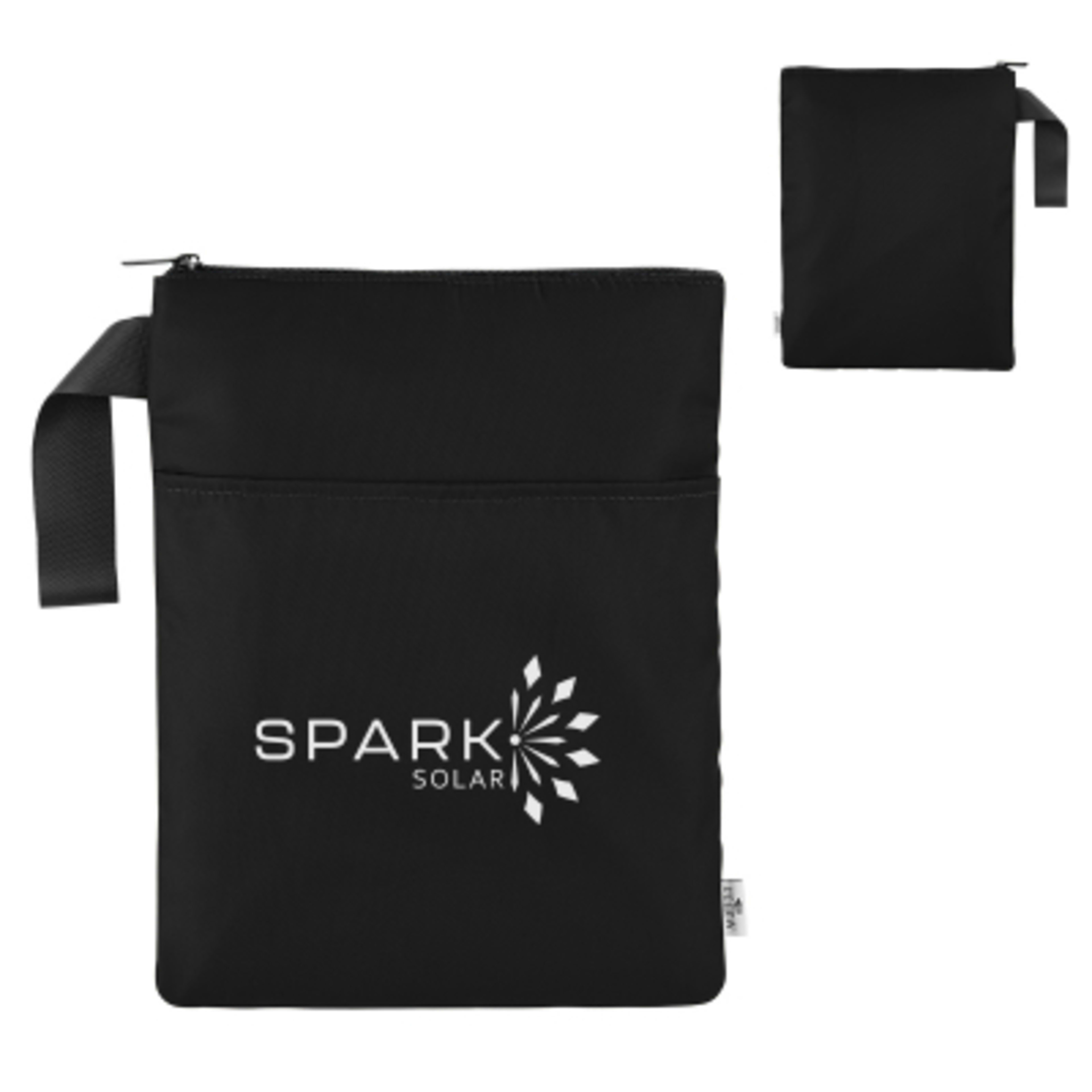 Tablet Sleeve Recycled Polyester Book Anywhere - 8.75 x 11.75 in - Black - Silkscreen - product view 11