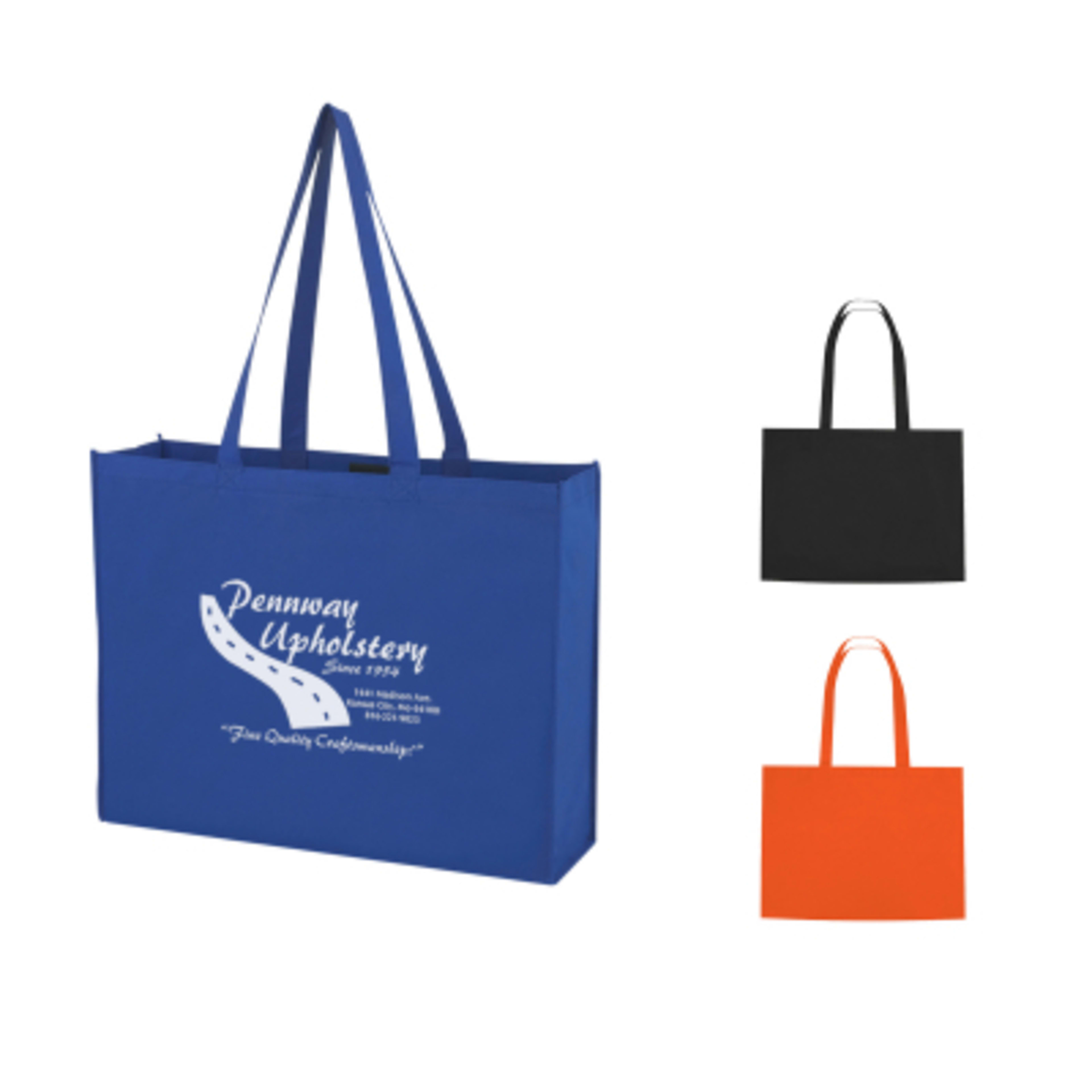 Custom Tote Bag Non-Woven Hook Loop Closure - 20 x 15 in - Group Shot - product view 3
