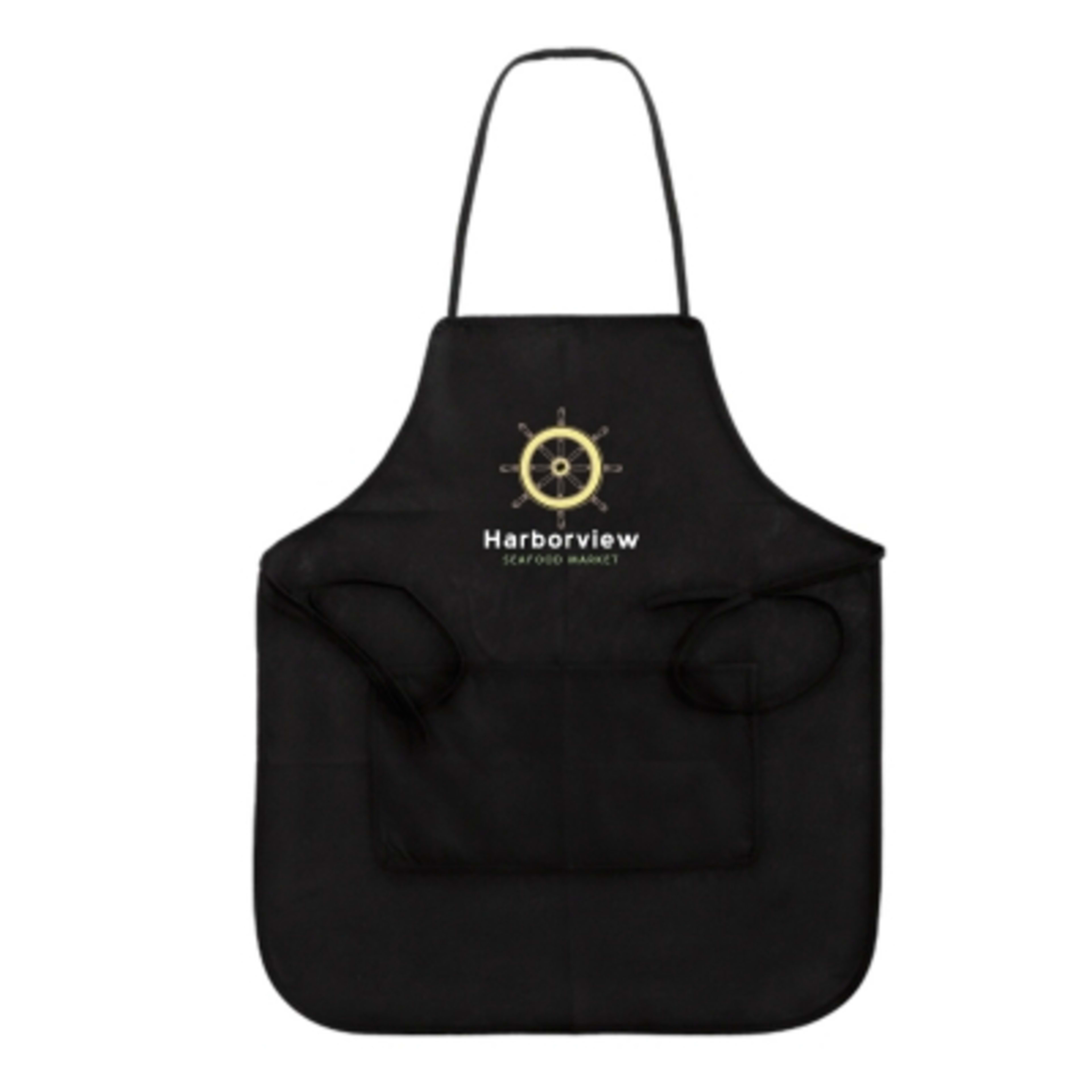 Apron Non-Woven Water-Resistant Full Coverage - 24 x 28 in - Black - Colorbrite - product view 4