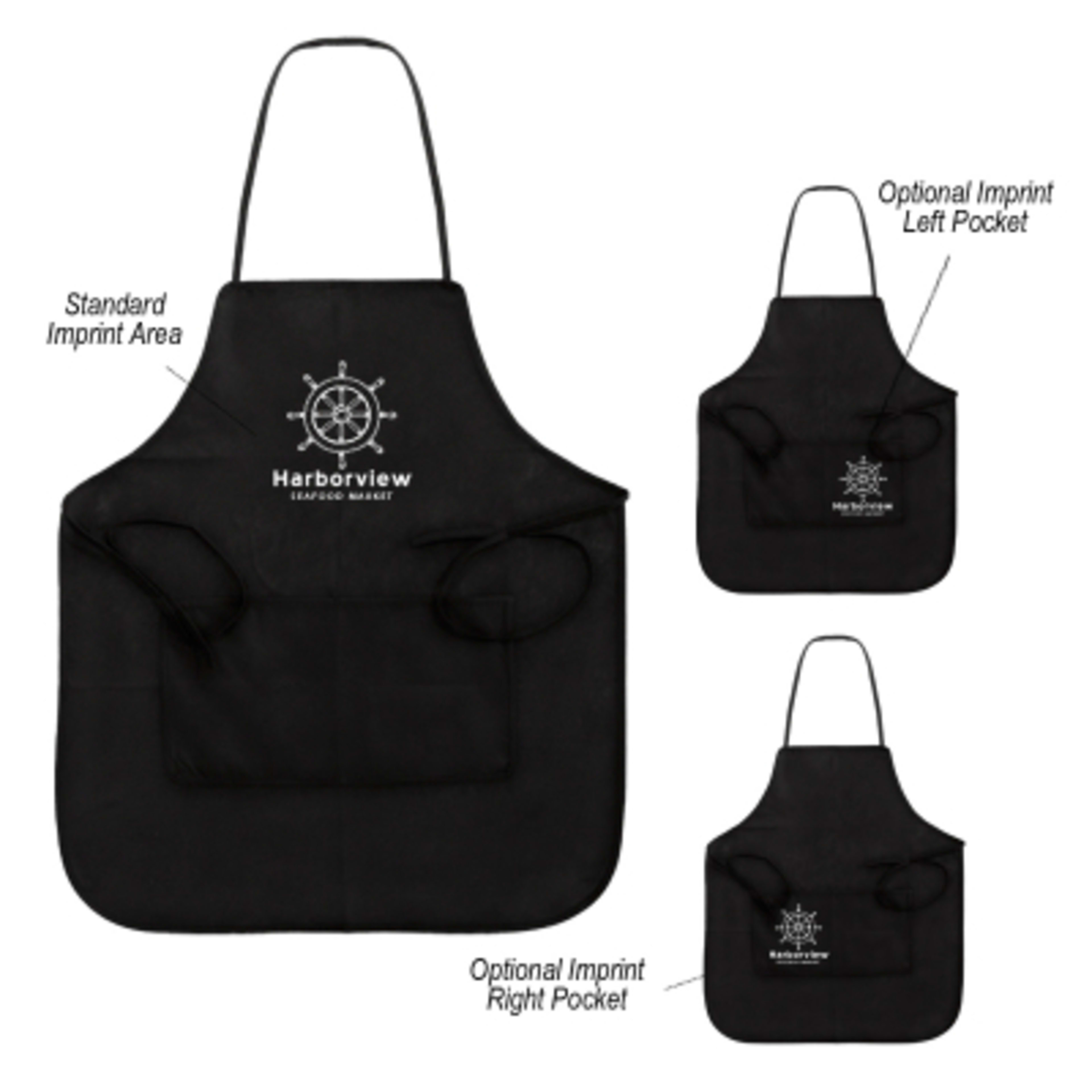 Apron Non-Woven Water-Resistant Full Coverage - 24 x 28 in - Group Shot - product view 5